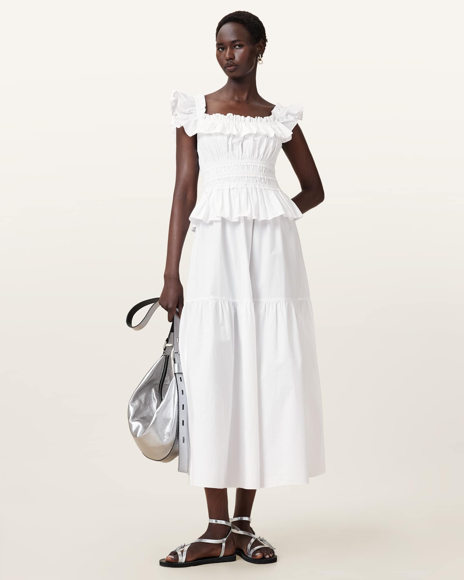 AllSaints Halia Maxi Cotton Dress