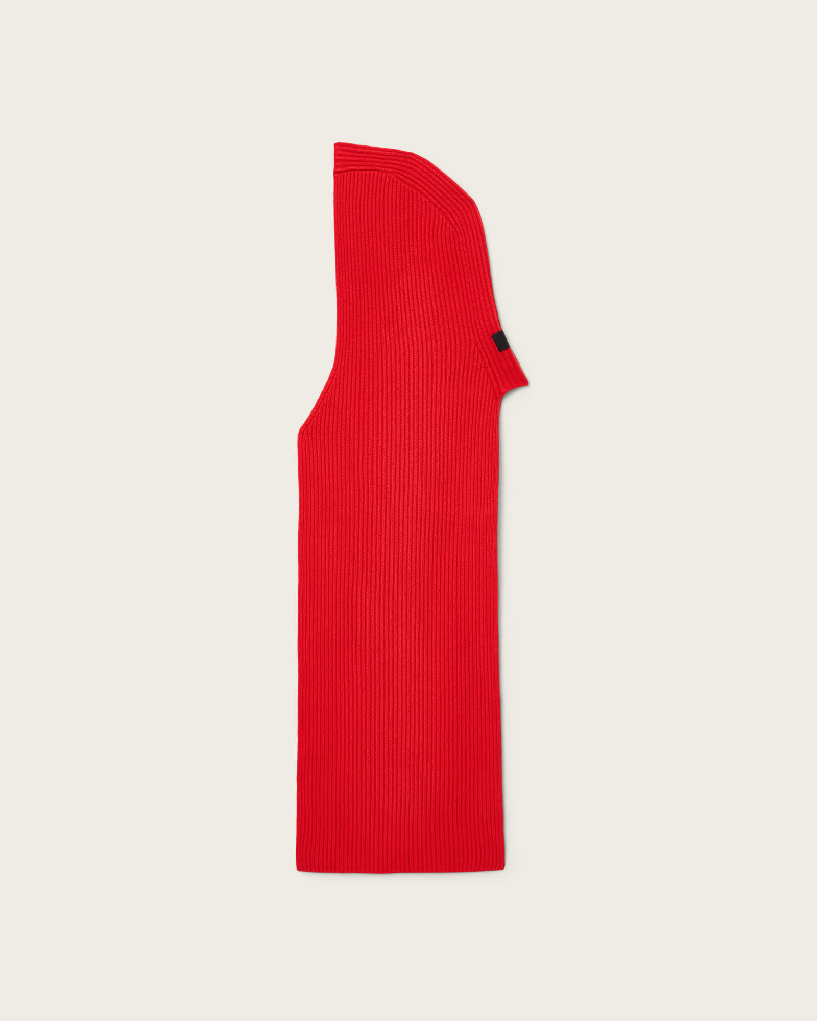 Allsaints Wool Wren Wool Hooded Scarf In Red