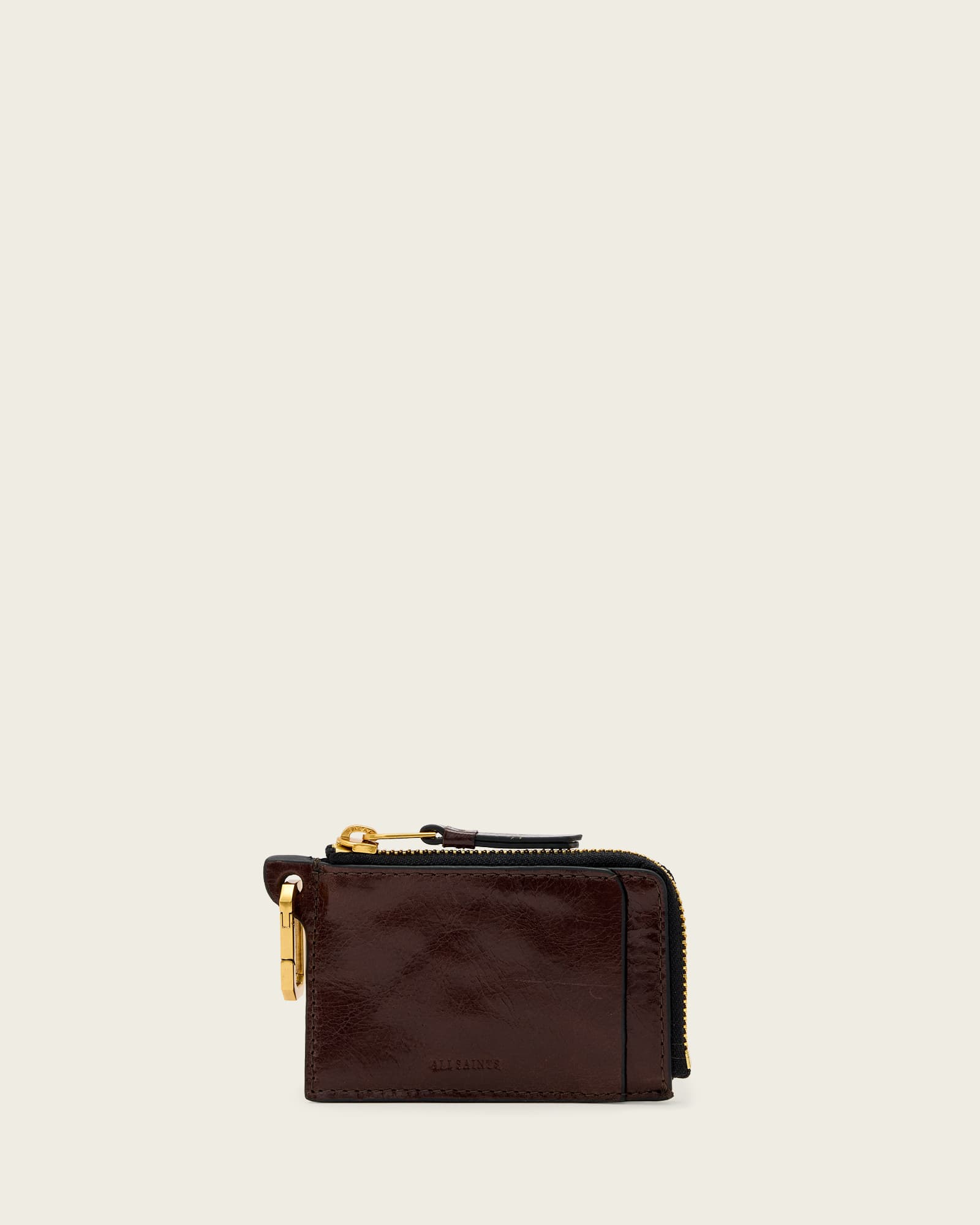 AllSaints Remy Leather Wallet,, Brown
