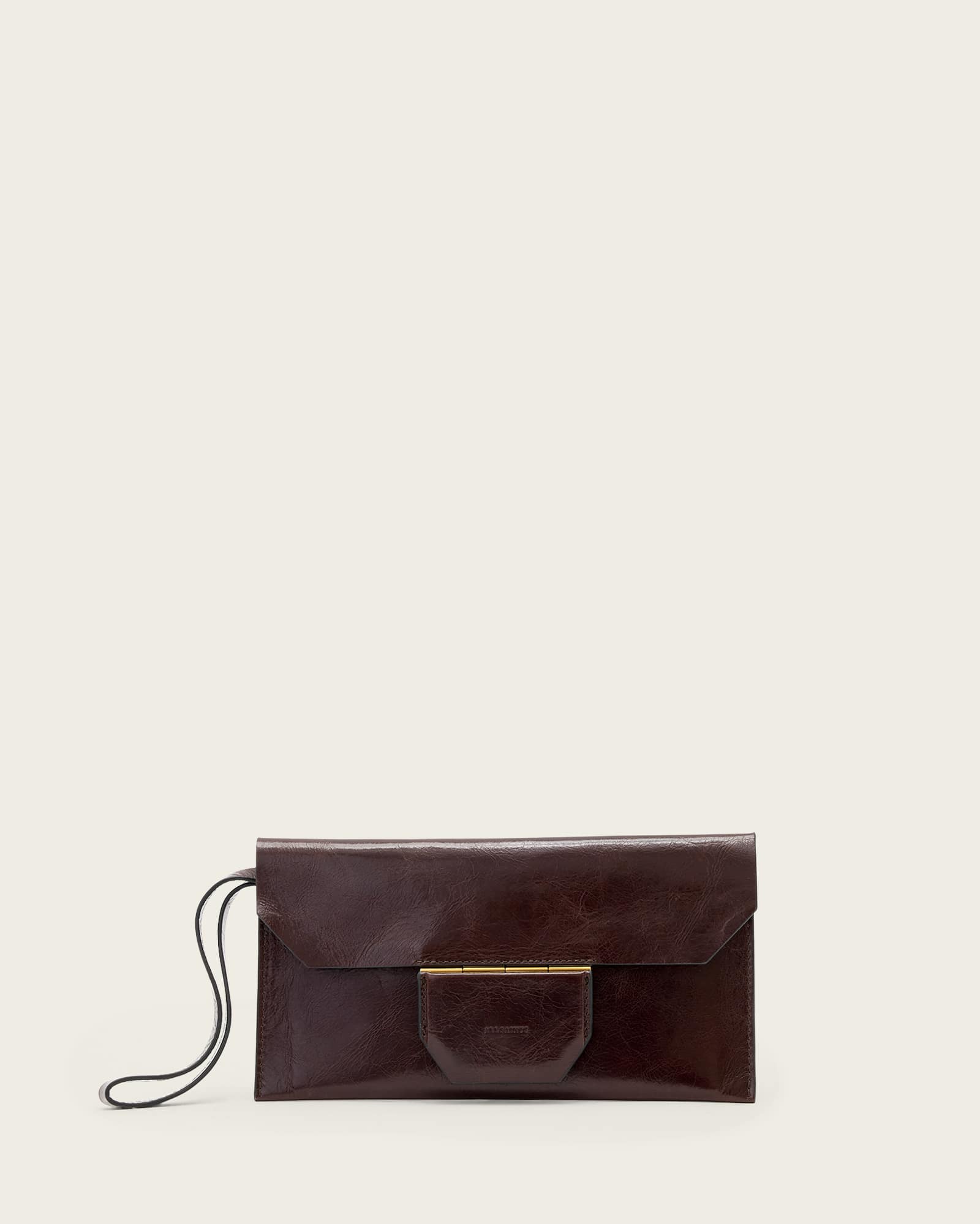 AllSaints Leather Ursa Leather Coin Purse, Size: One Size