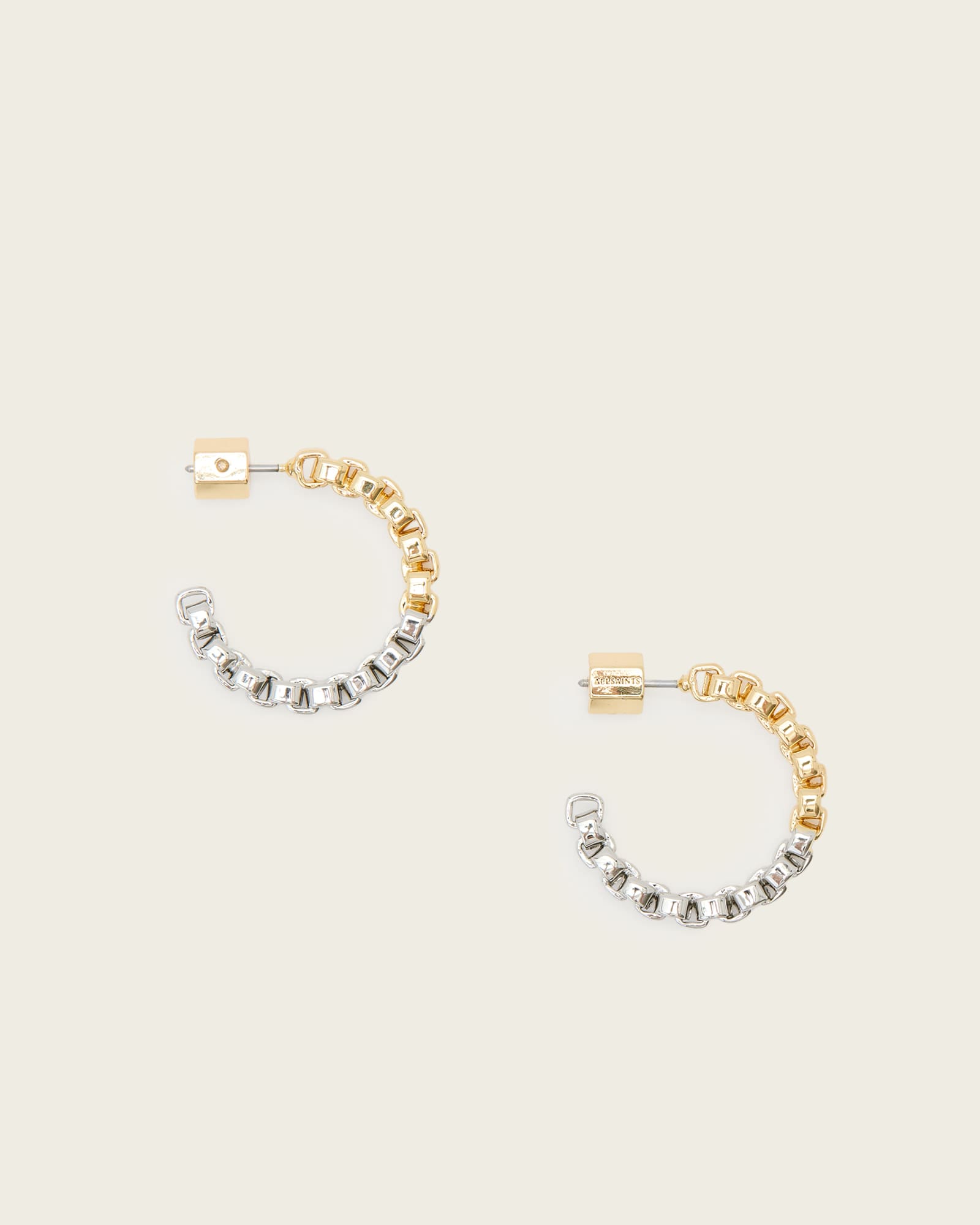 Allsaints Skye Small Hoop Earrings In Gold