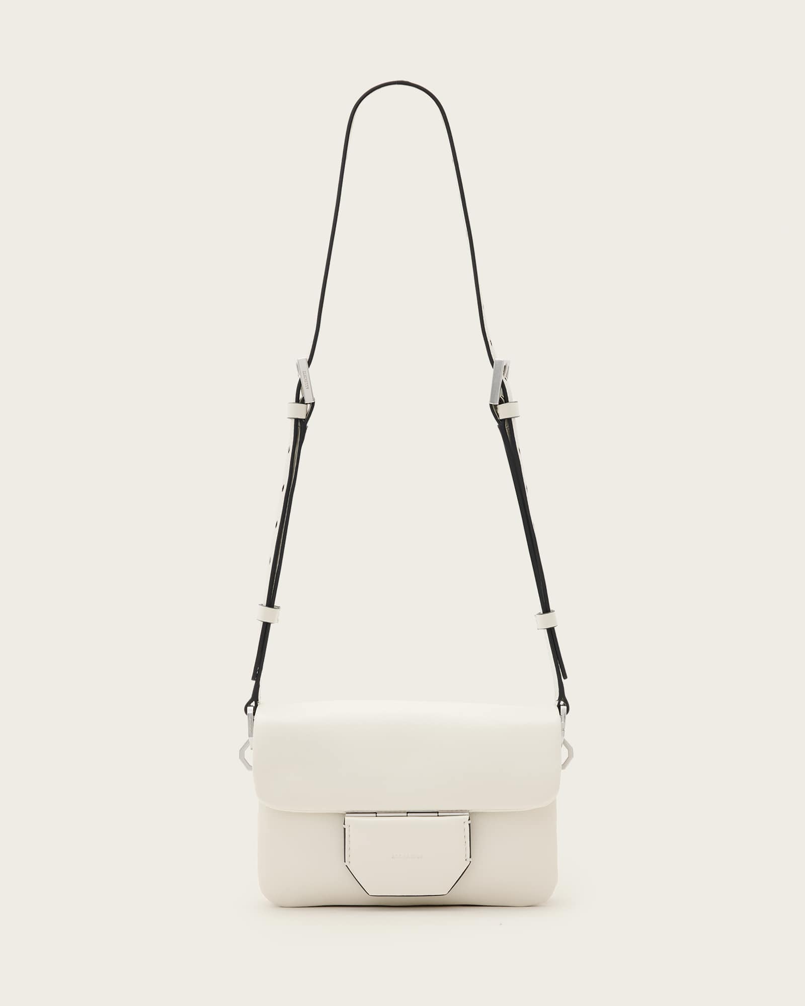 Allsaints Leather Jupiter Leather Crossbody Bag In Red
