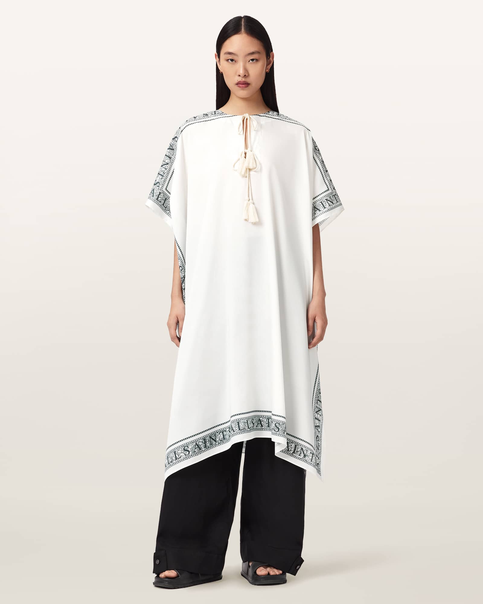 AllSaints Polyester Tess Kaftan Maxi Dress, Size: XS