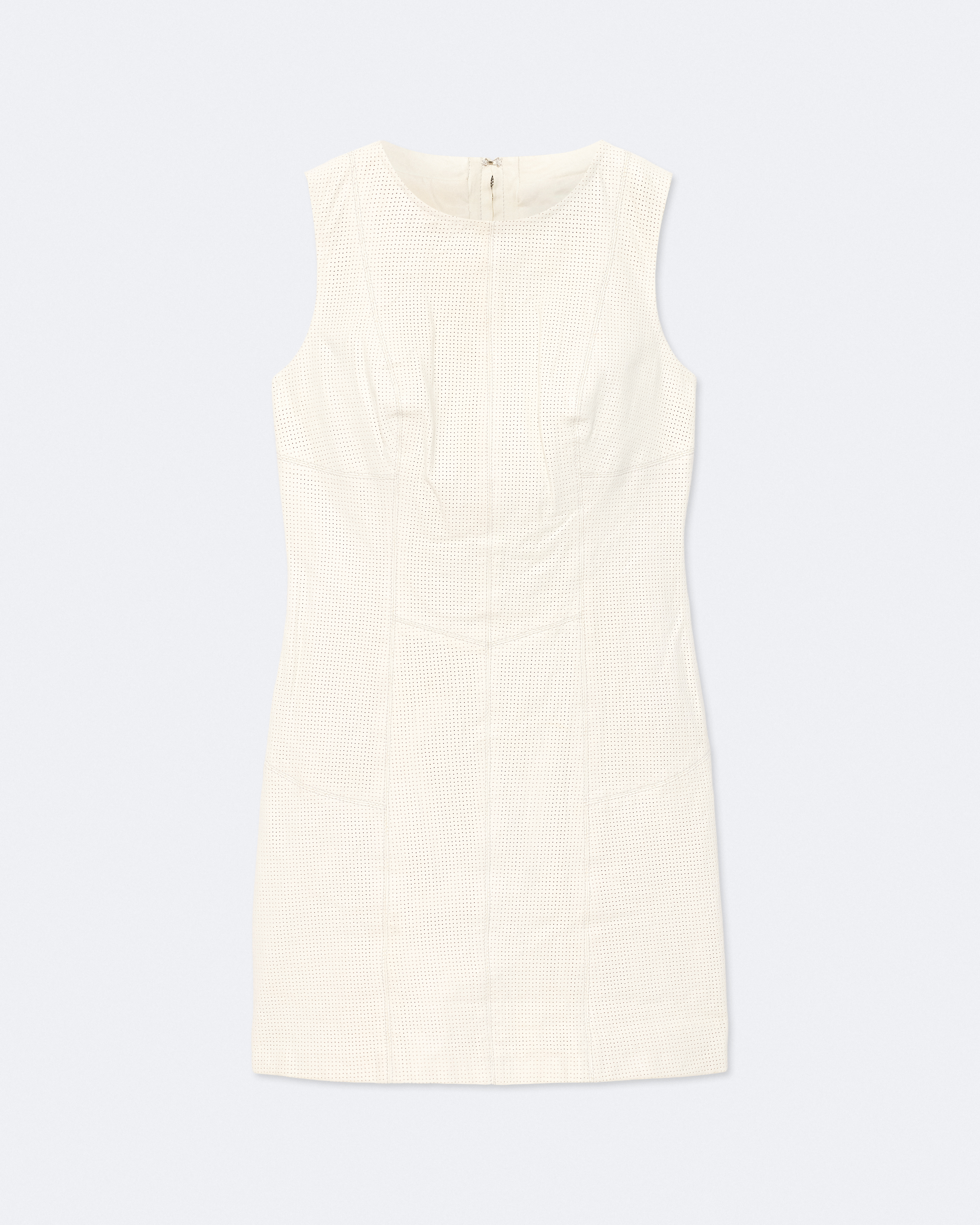 AllSaints Vee Perforated Leather Mini Dress
