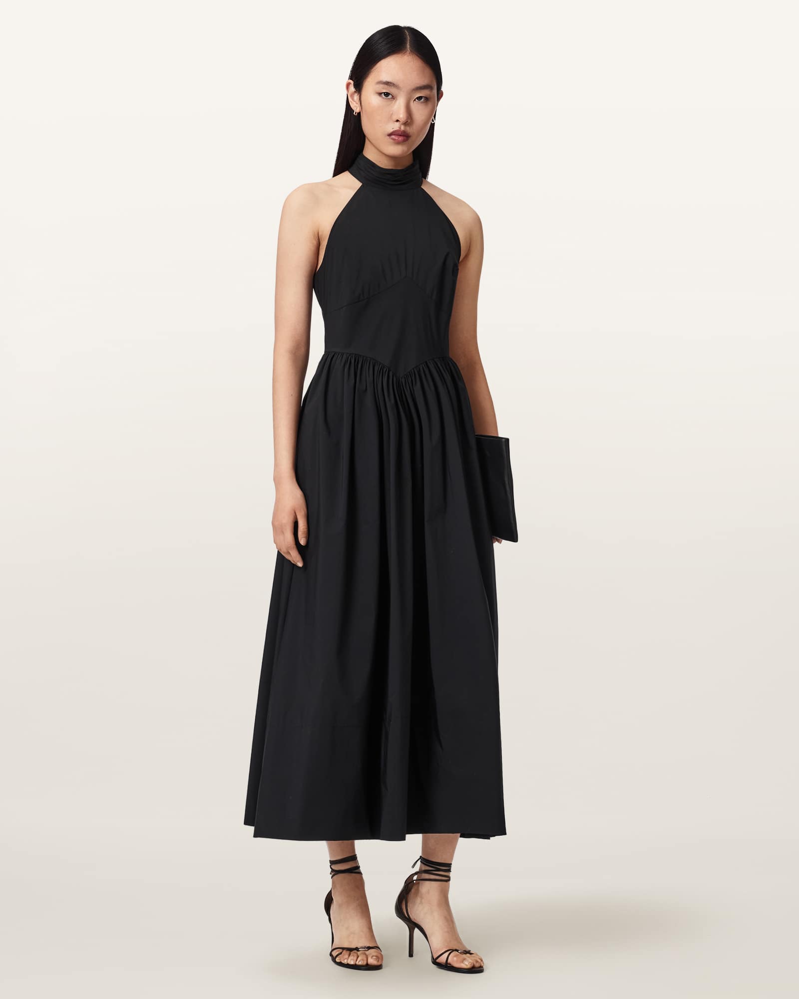 Allsaints Women's Black Arora Sleeveless Maxi Dress - Size  6