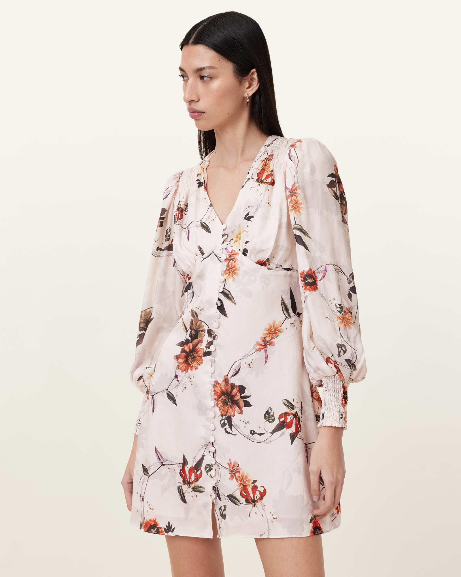 Allsaints Women's Auden Floral Mini Dress - Size  6