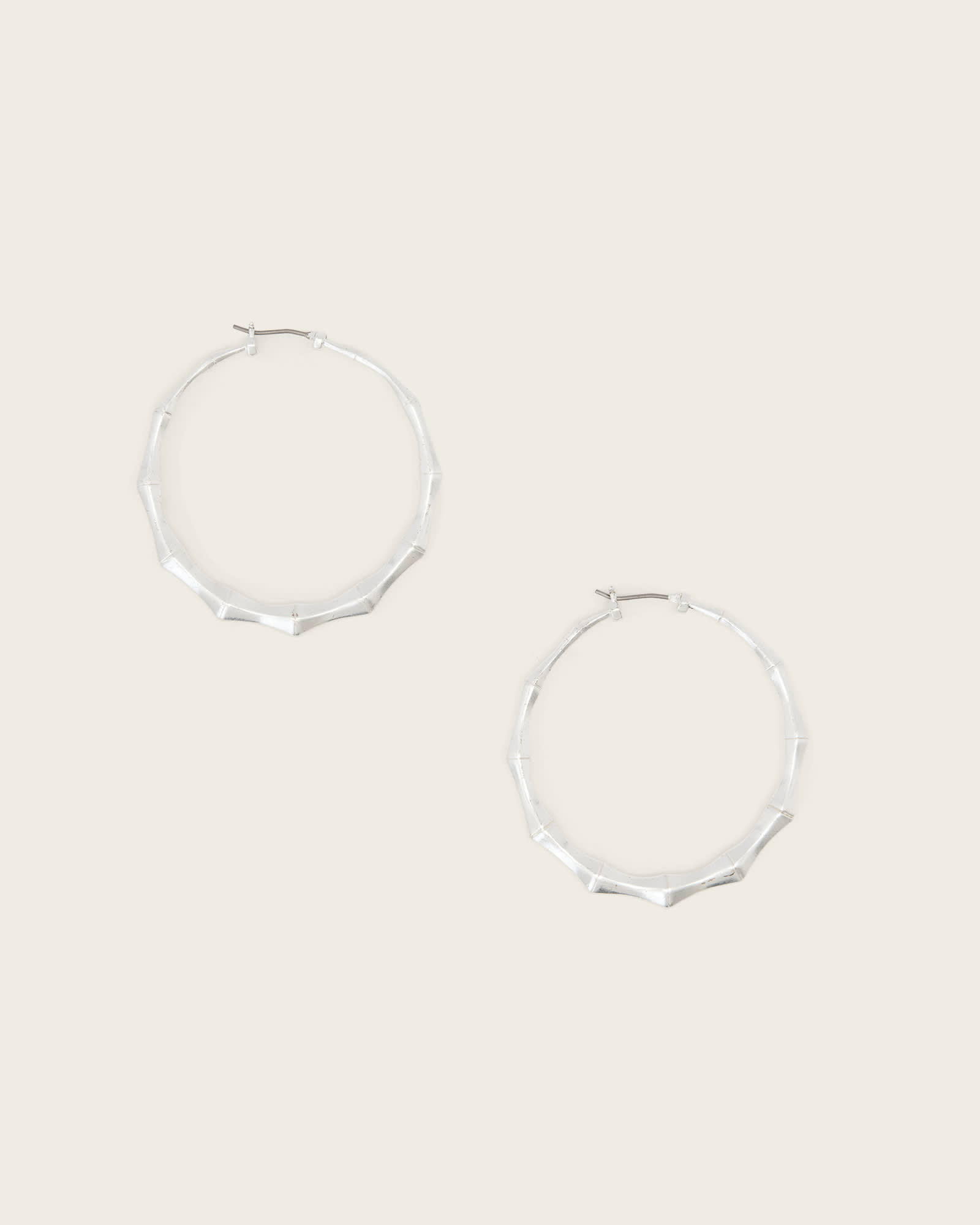 AllSaints Brass Clara Medium Hoop Earrings, Size: One Size