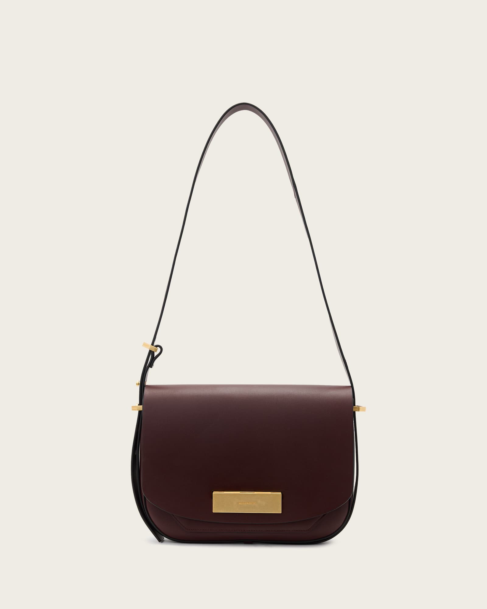 Allsaints Etta Leather Satchel Bag In Red