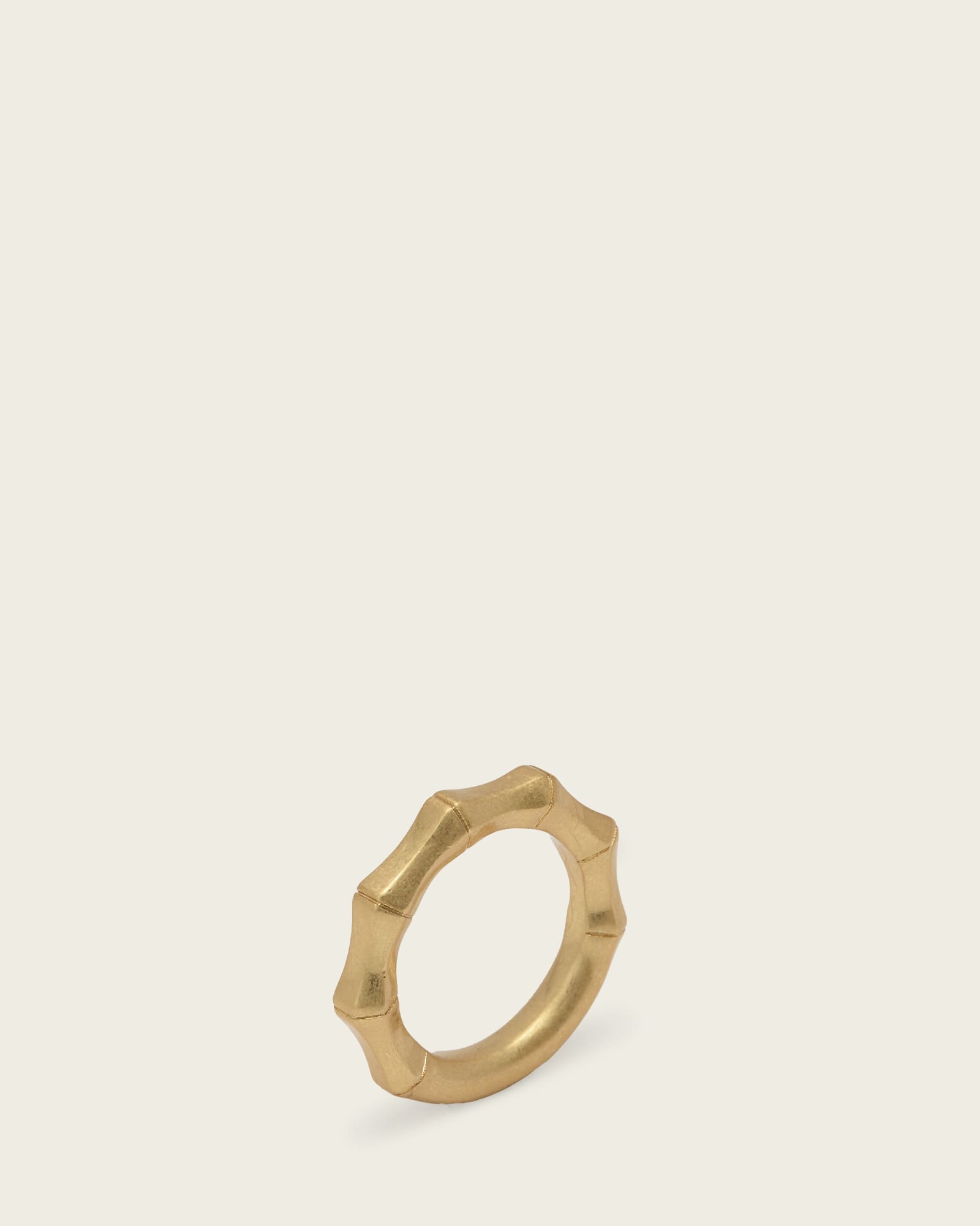 AllSaints Brass Clara Ring, Size: S