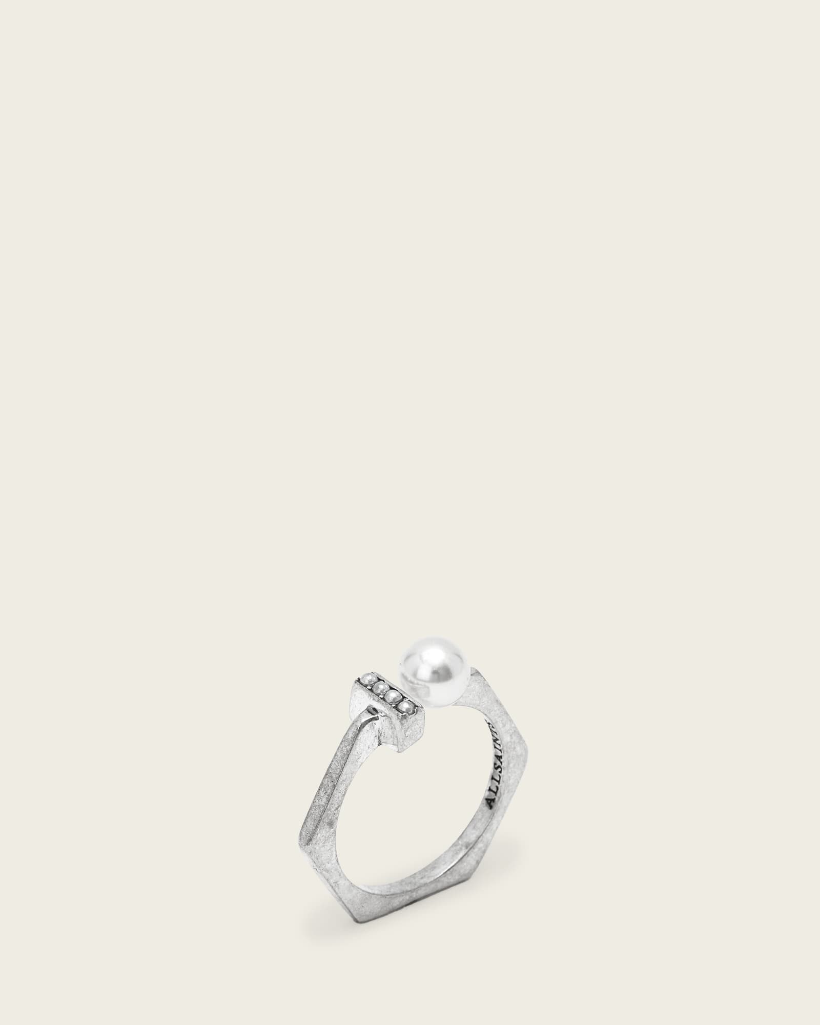AllSaints Brass Nellie Ring, Size: S