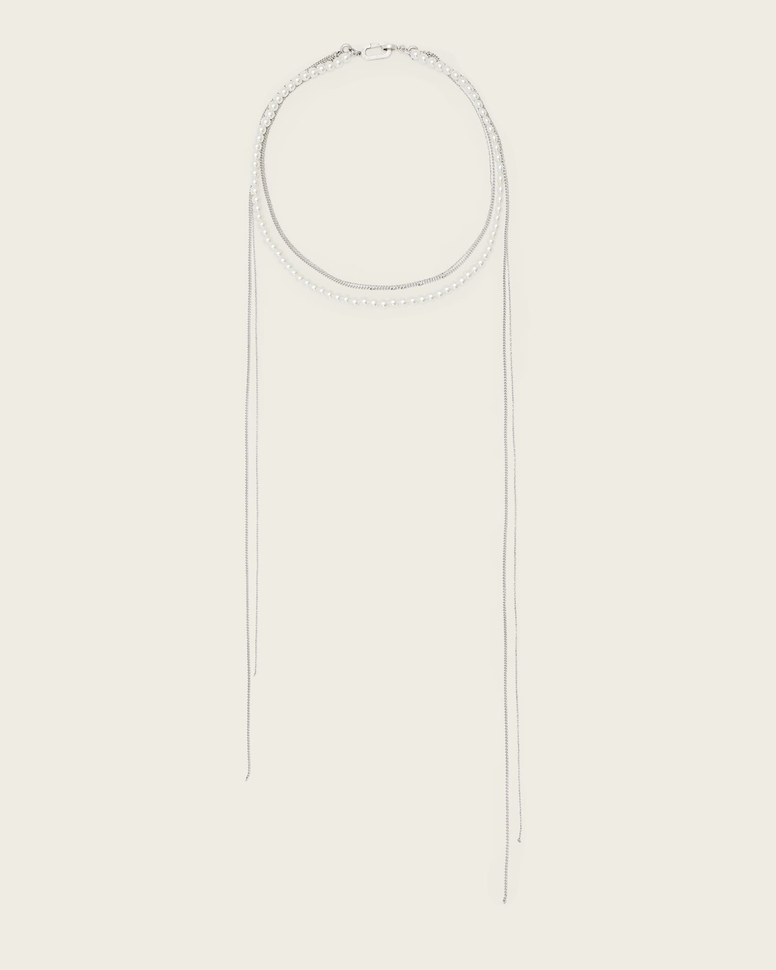 AllSaints Brass/Plastic Nellie Carabiner Chain Necklace, Size: One Size