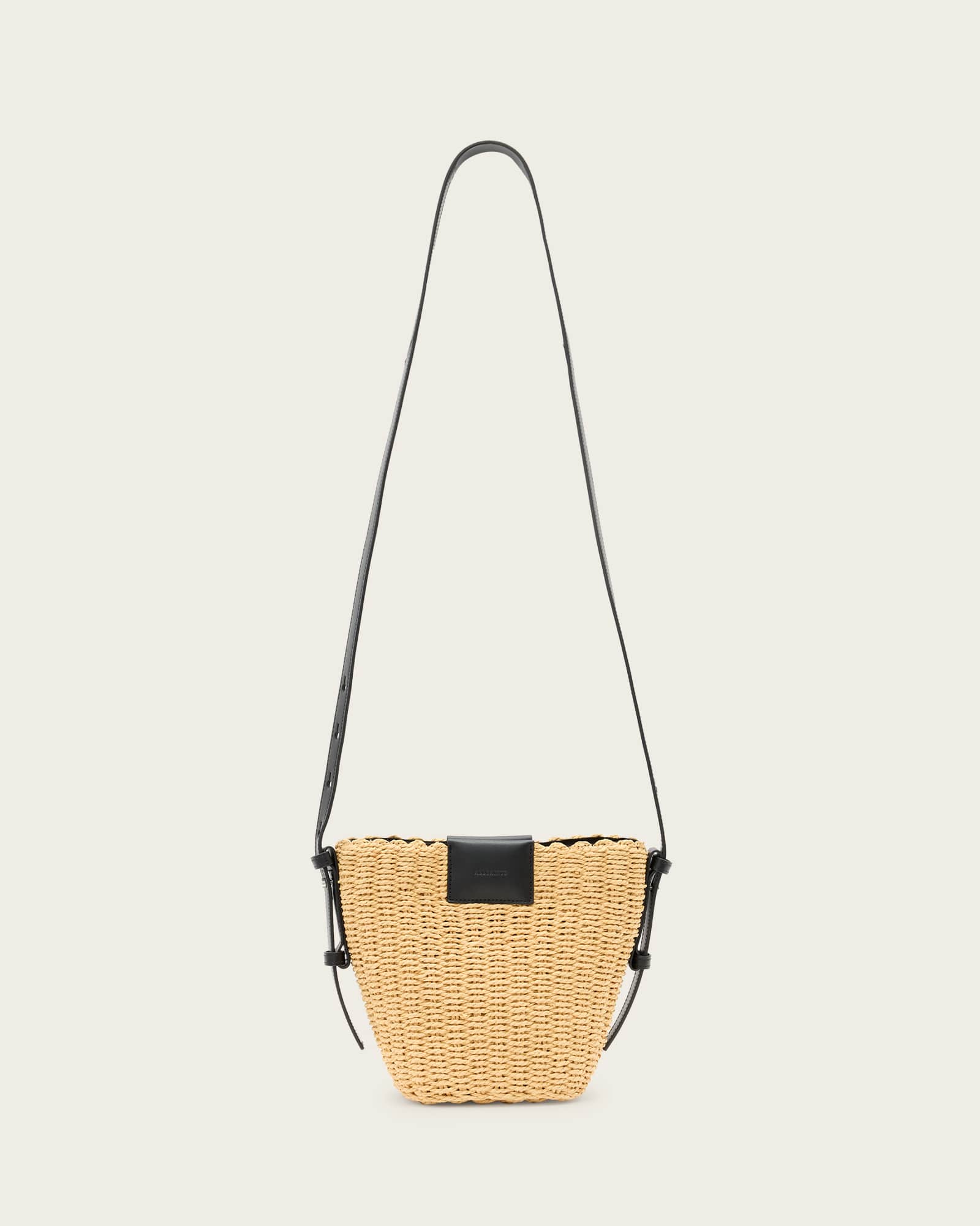 AllSaints Ebro Woven Straw Cross Body Bag