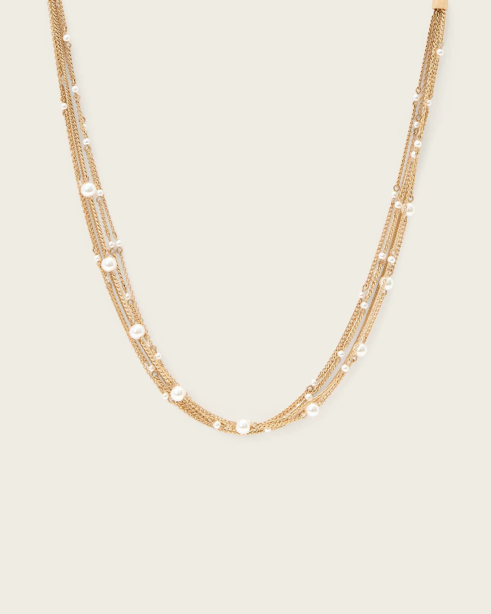 Allsaints Women's Gold Rae Multi Chain Necklace, One Size