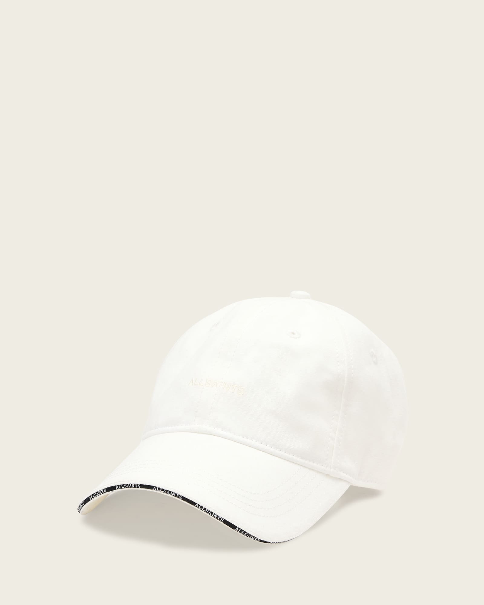 Allsaints Women's White Billie Cord Baseball Cap, One Size