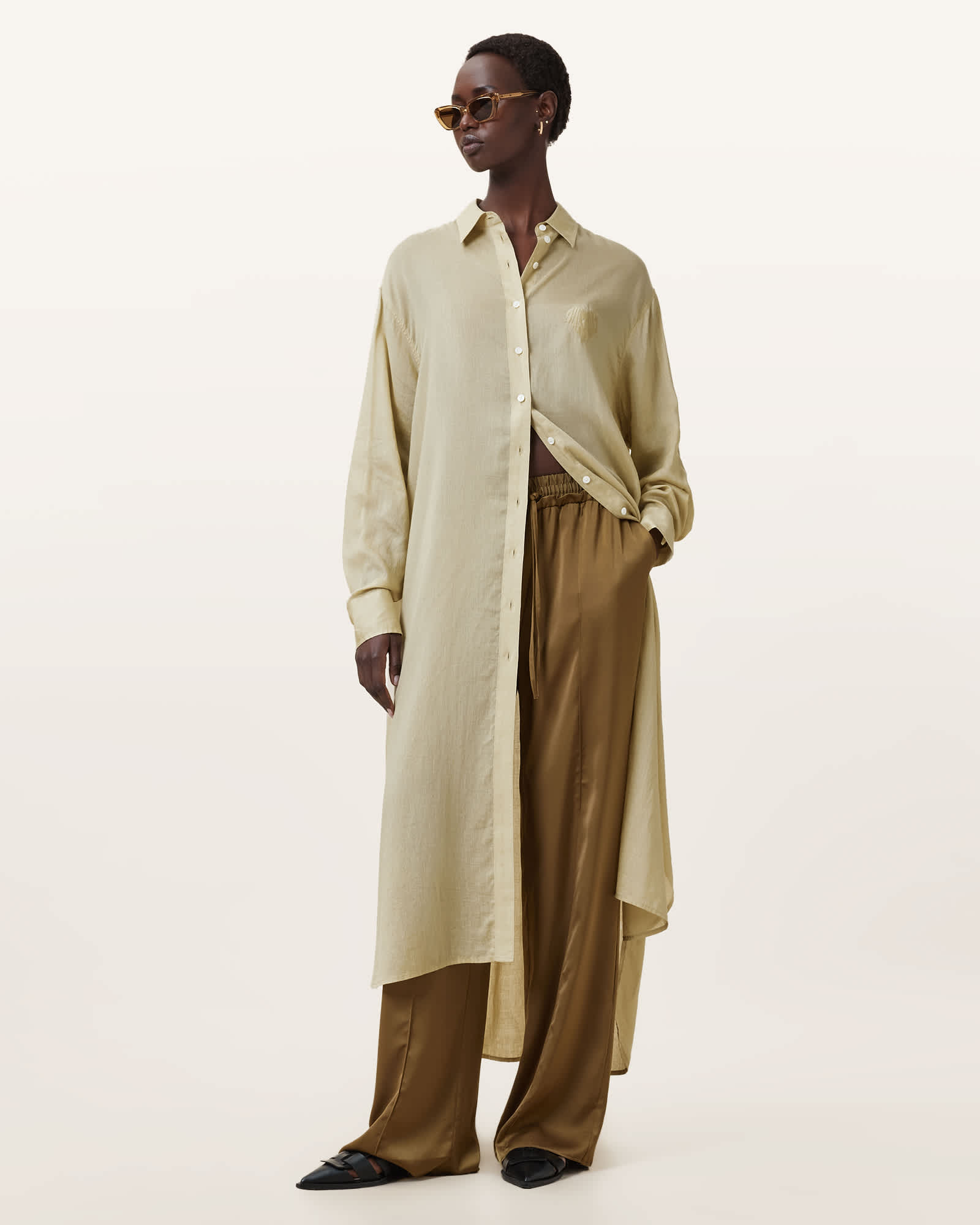 Allsaints Women's Ezra Maxi Shirt Dress - Size  Xs