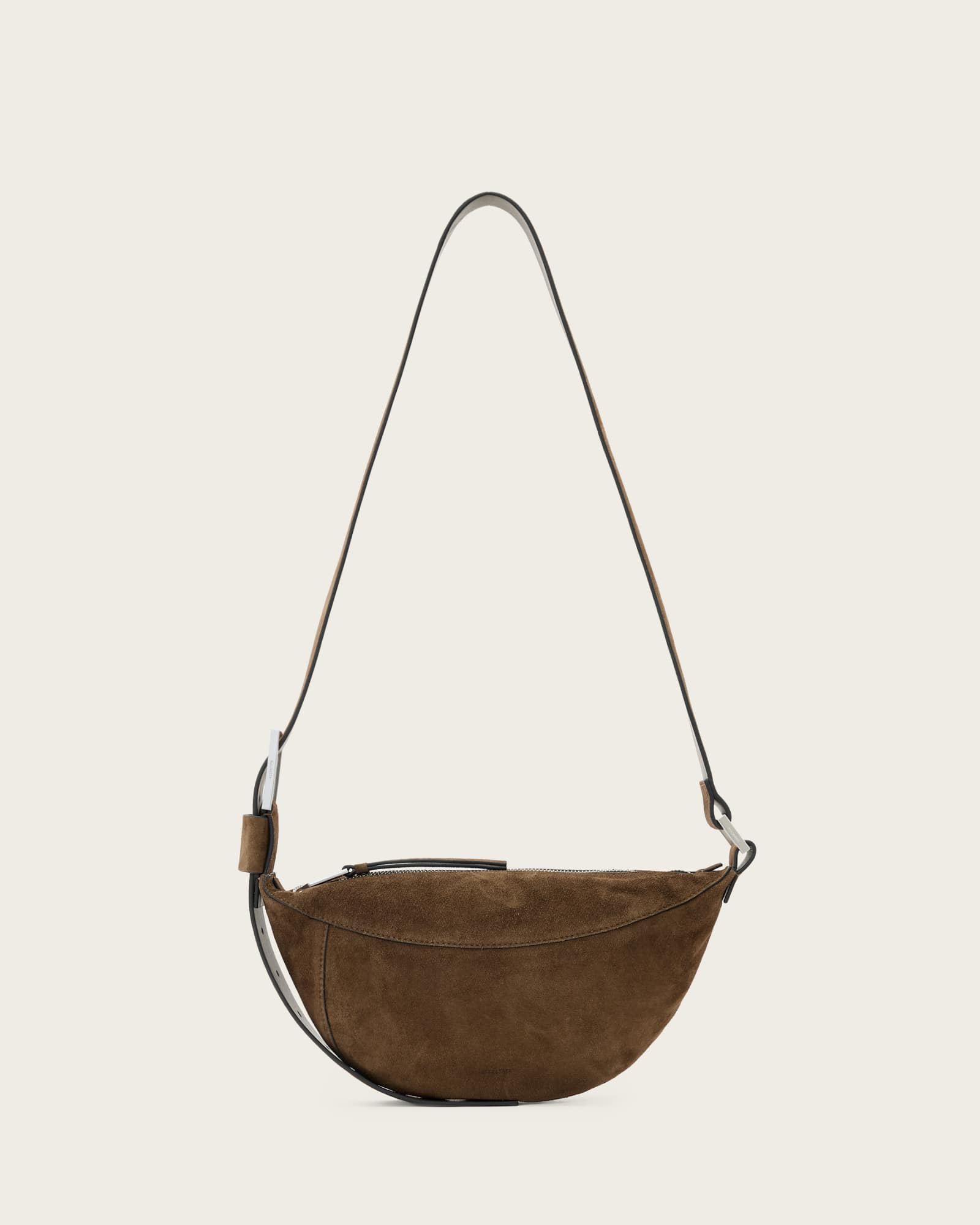 Allsaints Luna Slouchy Suede Crossbody Bag