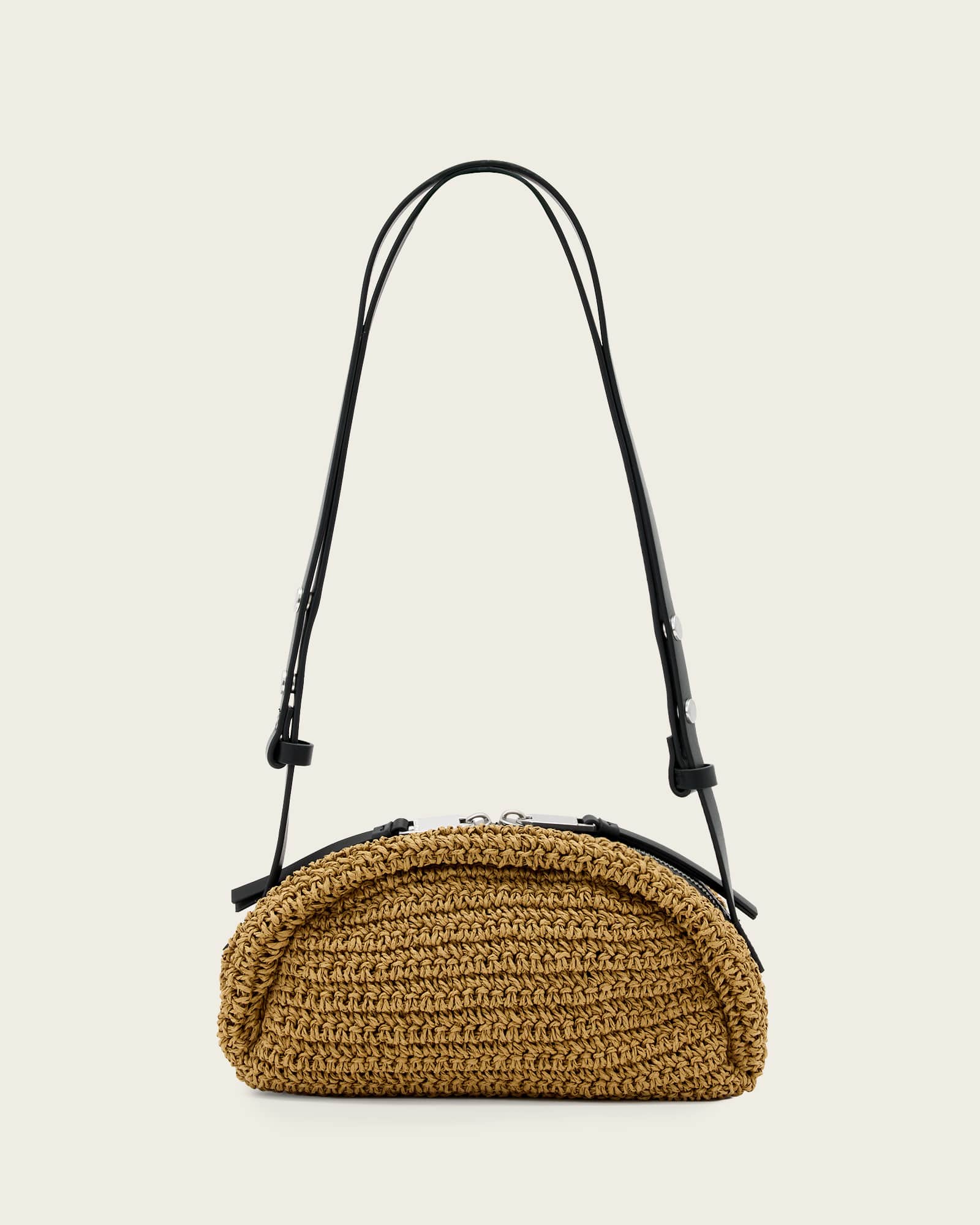AllSaints Paper Rosalie Arc Woven Crossbody Bag, Size: One Size