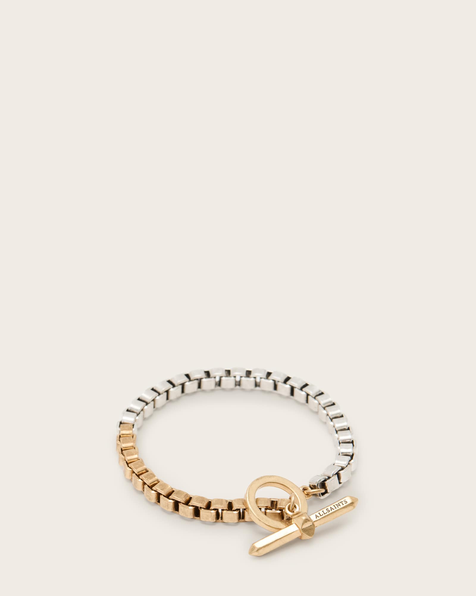 AllSaints Glass Box Two Tone Bracelet, Size: One Size