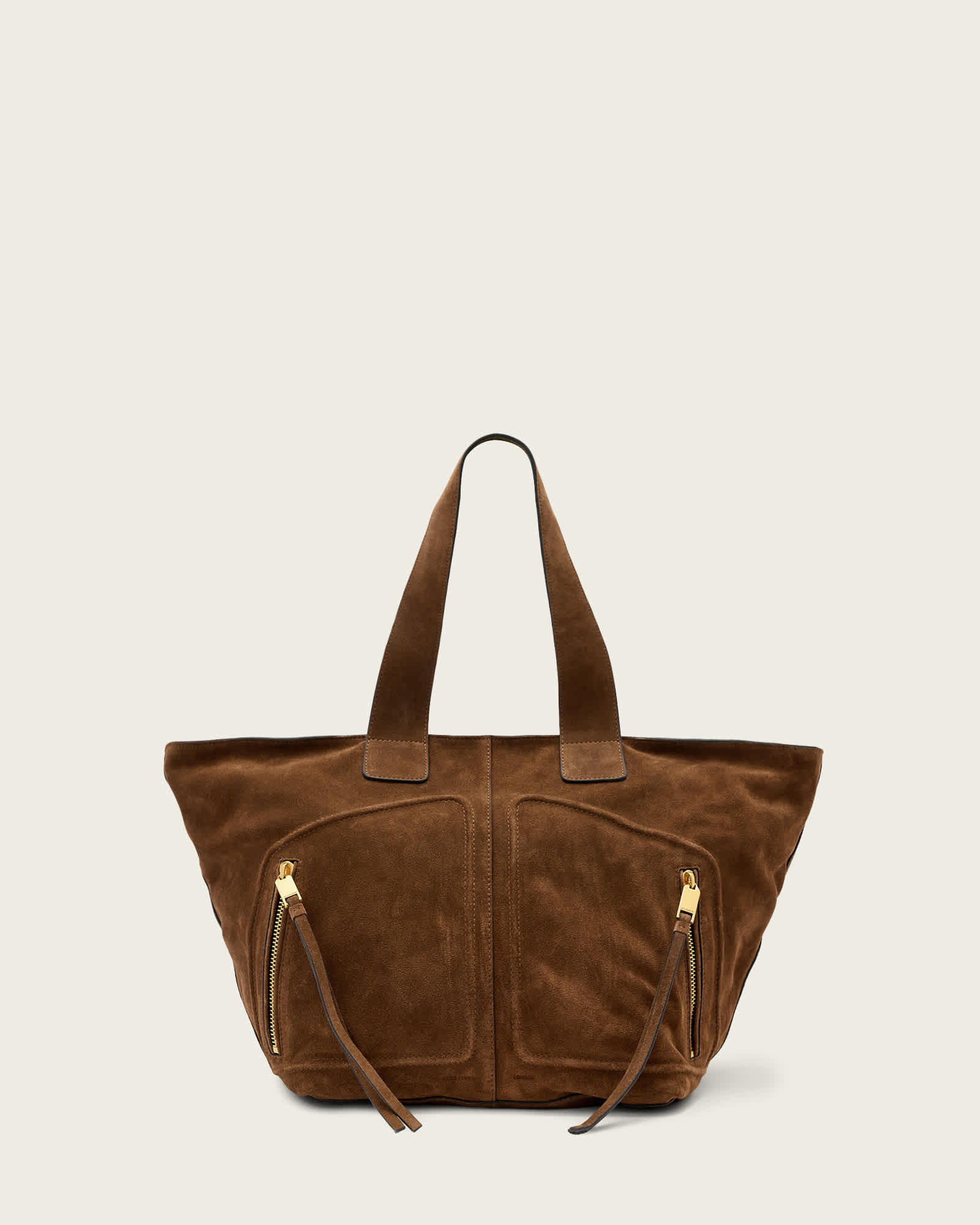 AllSaints Leather Jean Rey Suede Tote Bag, Size: One Size