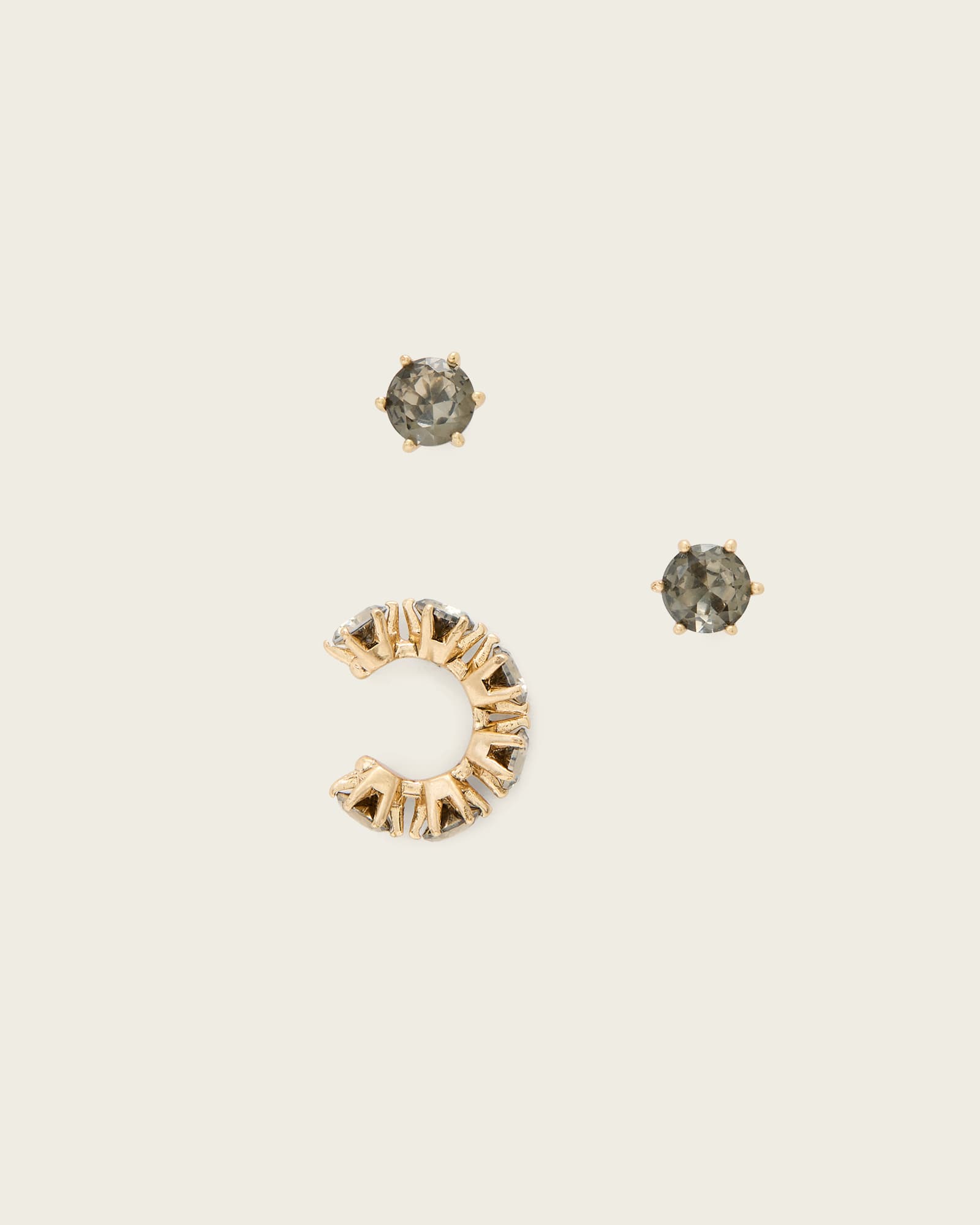 Allsaints Mabel Cuff Earrings Set In Gold