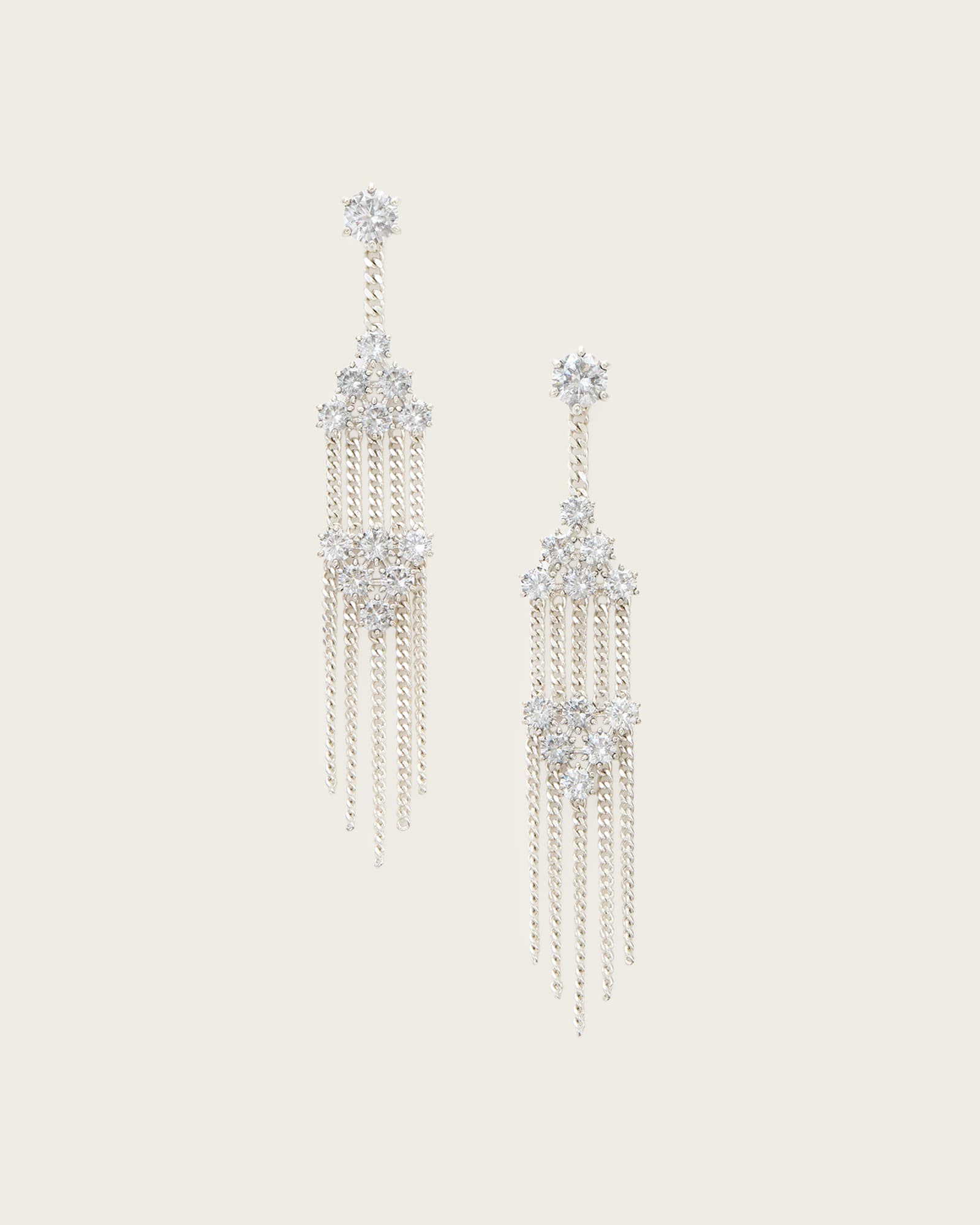 AllSaints Mabel Statement Earrings,, Warm Silver