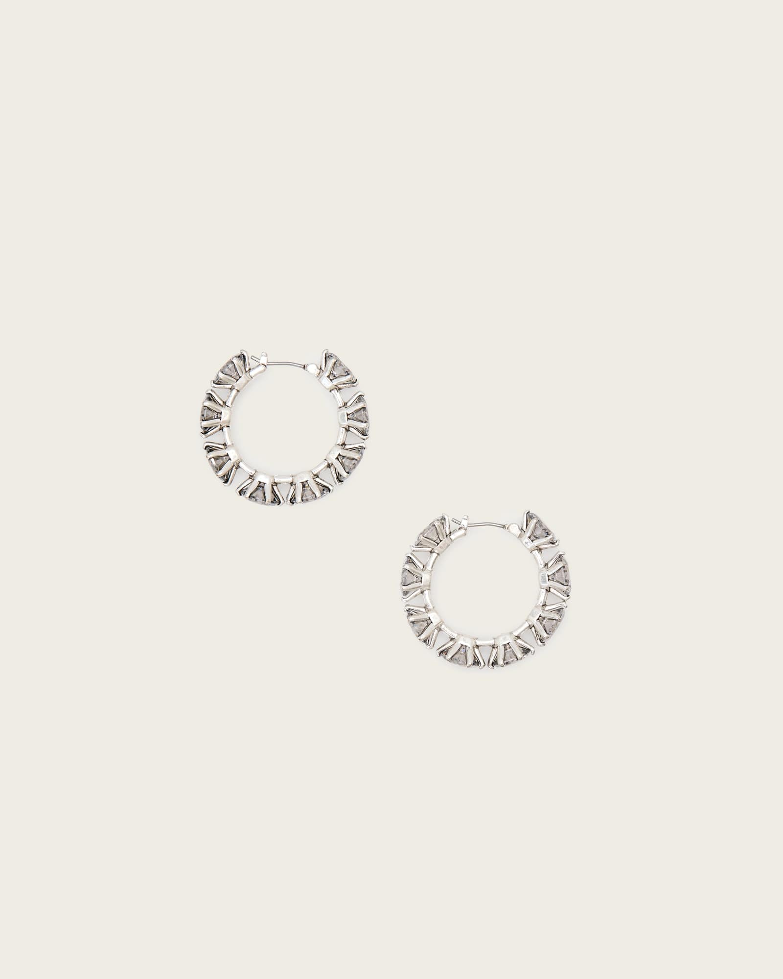 AllSaints Mabel Hoop Earrings,, Warm Silver