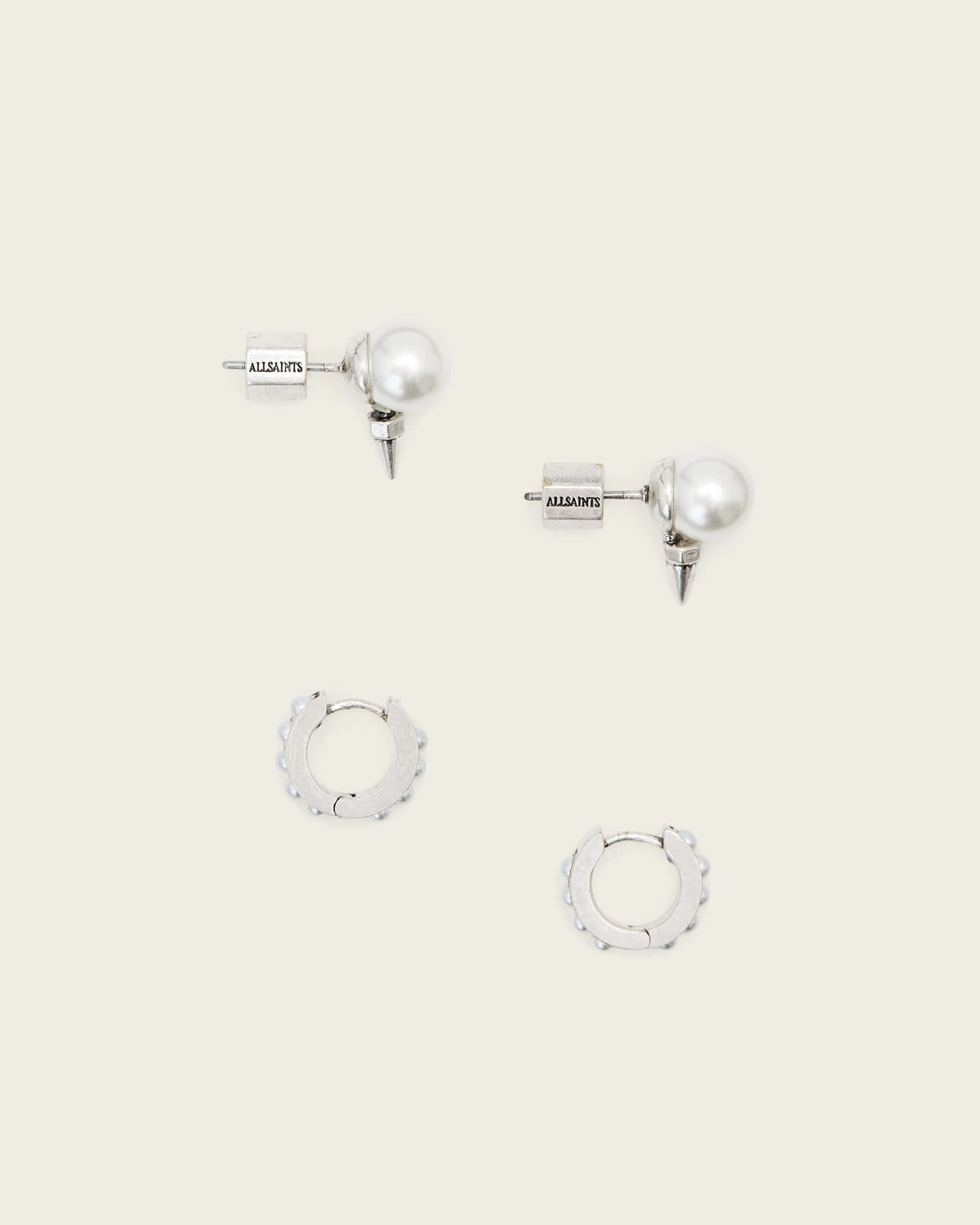 AllSaints Brass Rue Mix Earrings, Size: One Size