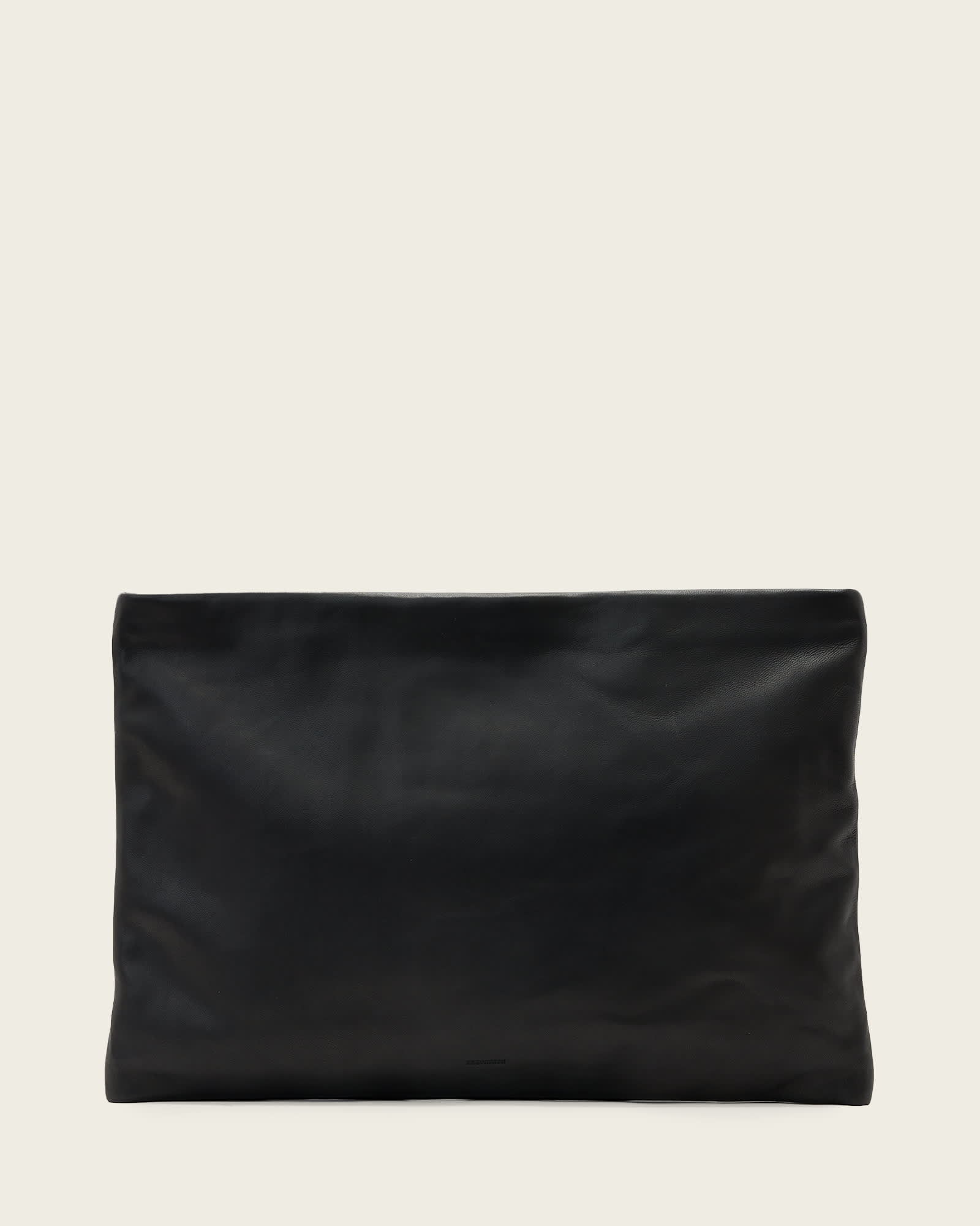 AllSaints Leather Bettina Large Leather Clutch Bag, Size: One Size