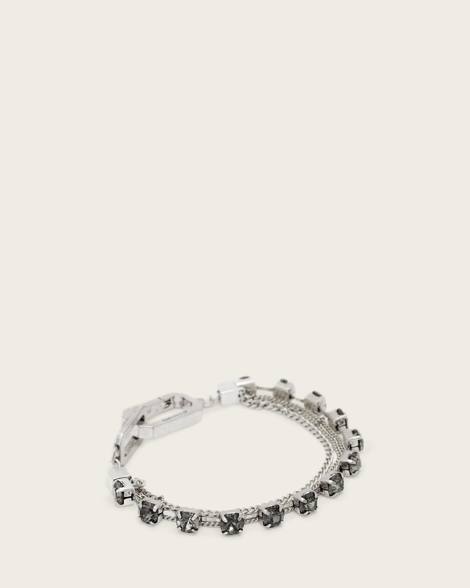 AllSaints Brass Joyce Crystal Bracelet, Size: One Size