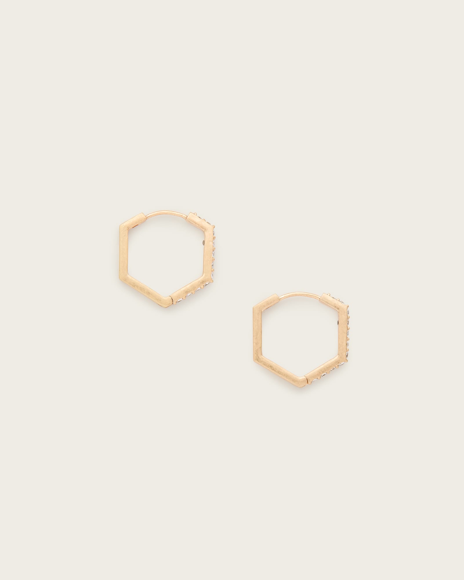 AllSaints Hattie Hex Hoop Earrings