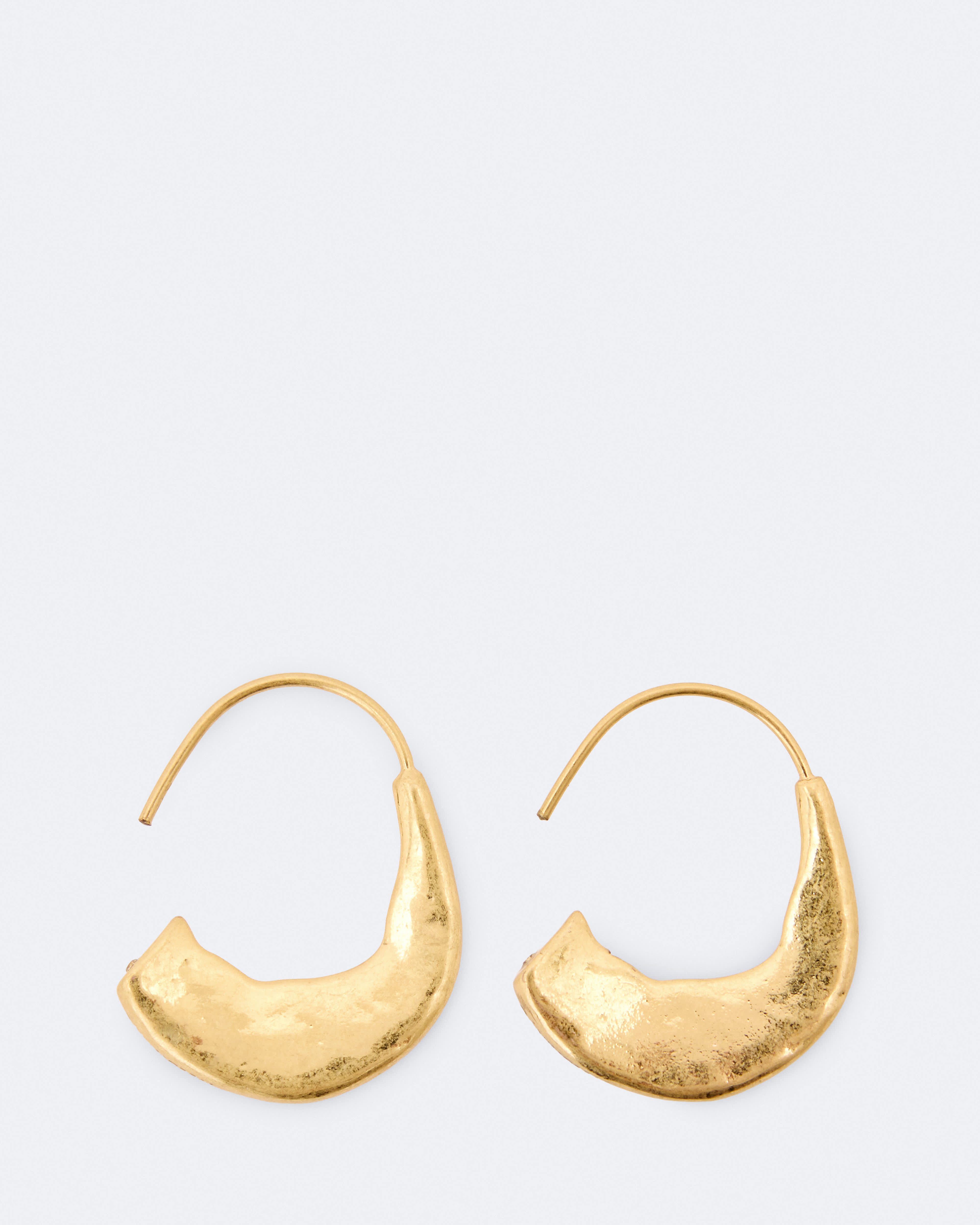 AllSaints Talon Small Flat Hammered Earrings