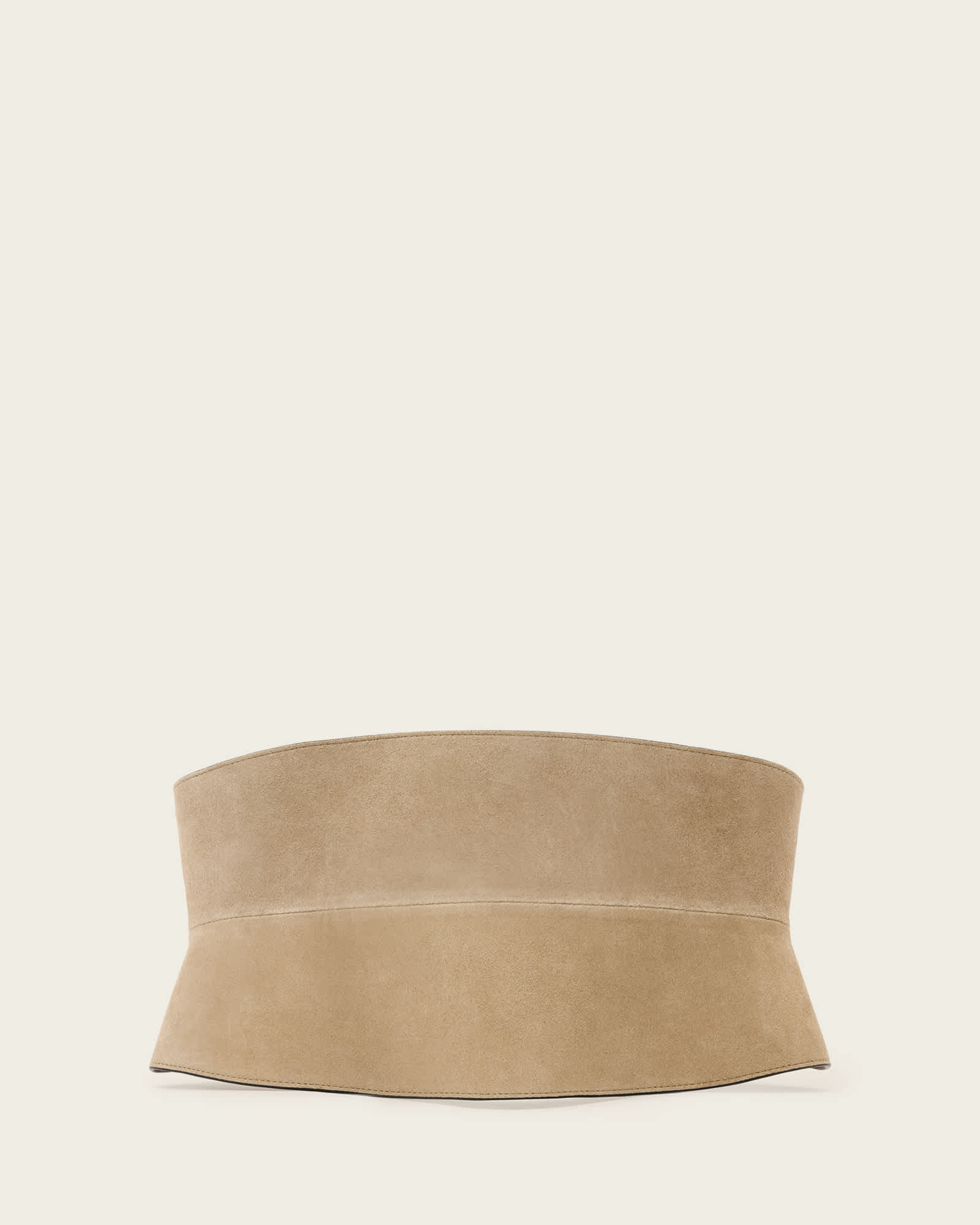 Allsaints Oakleigh Suede Corset Belt In Brown