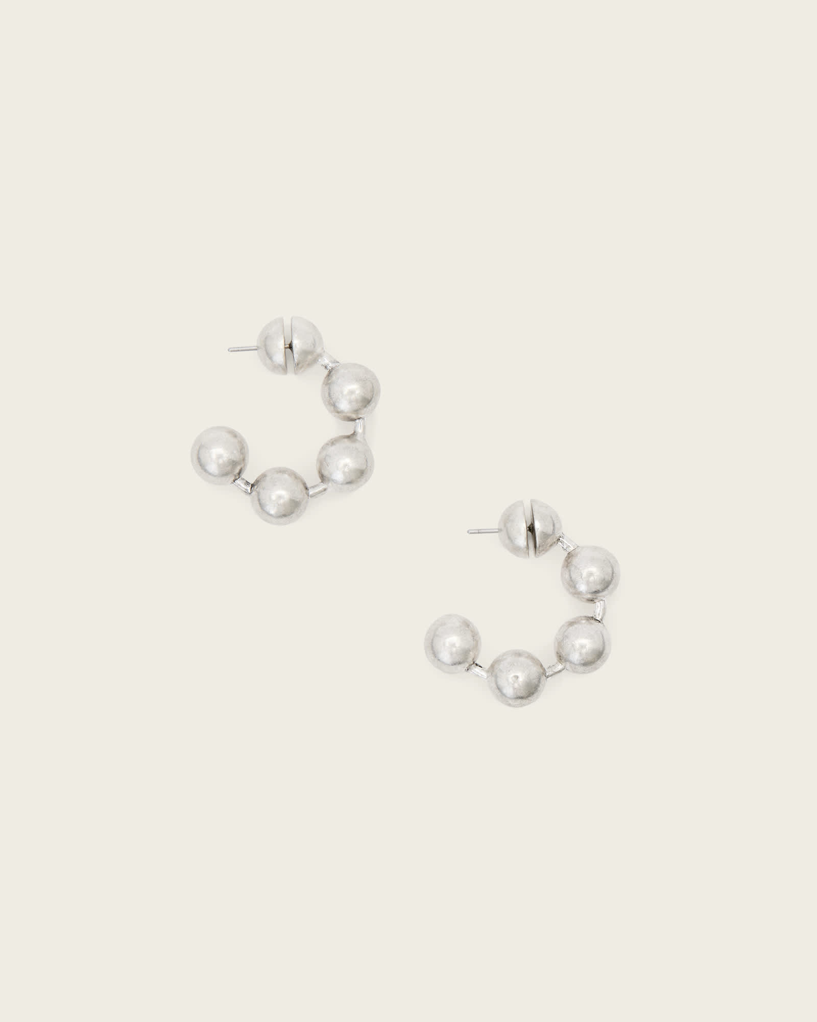 AllSaints Brass Ebby Hoop Earrings, Size: One Size