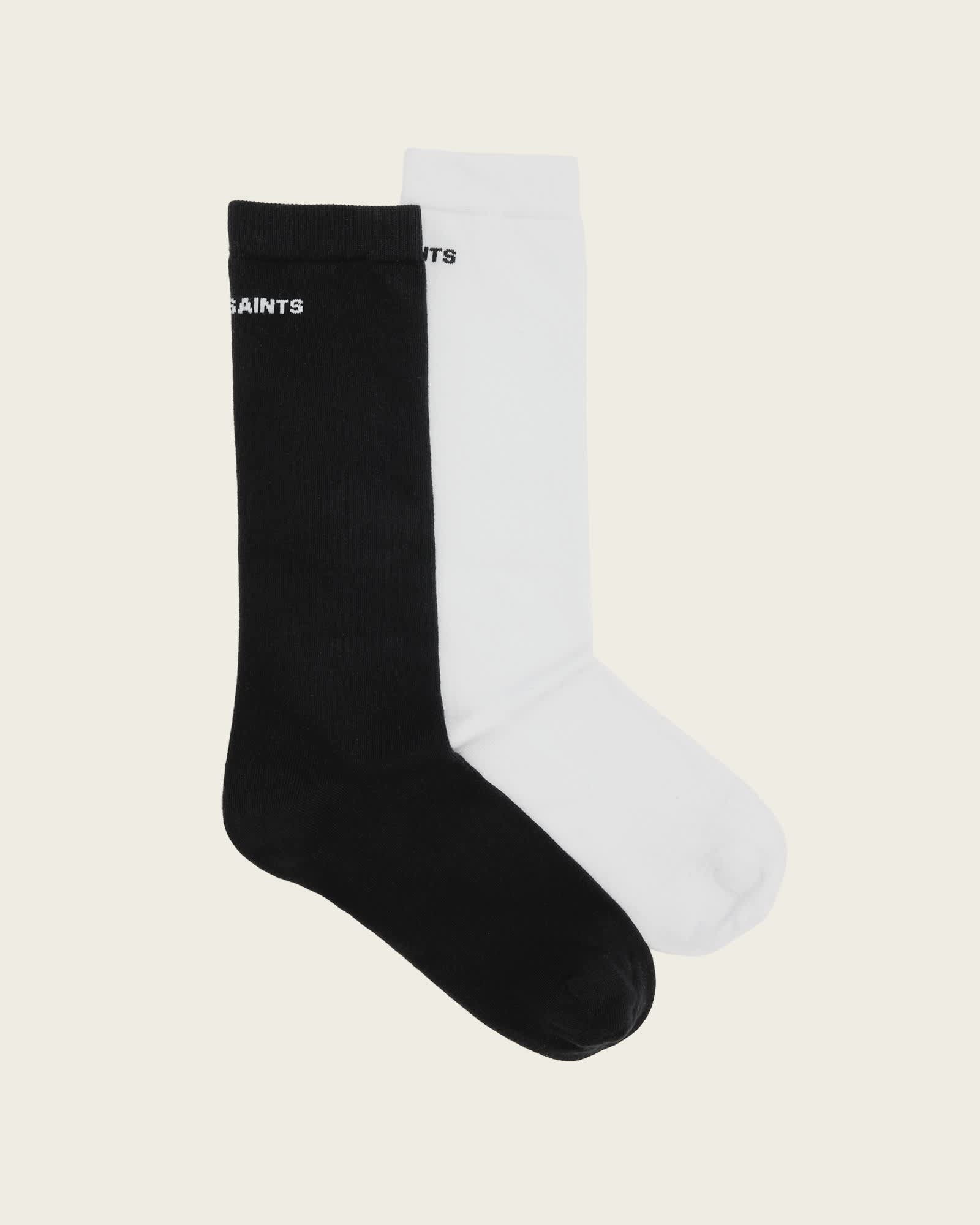AllSaints Cotton London Socks 2 Pack, Size: S/M