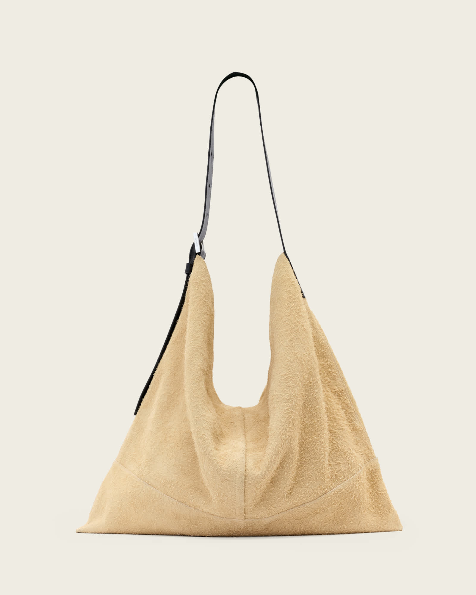 AllSaints Asha Leather Shoulder Bag,, Sahara White