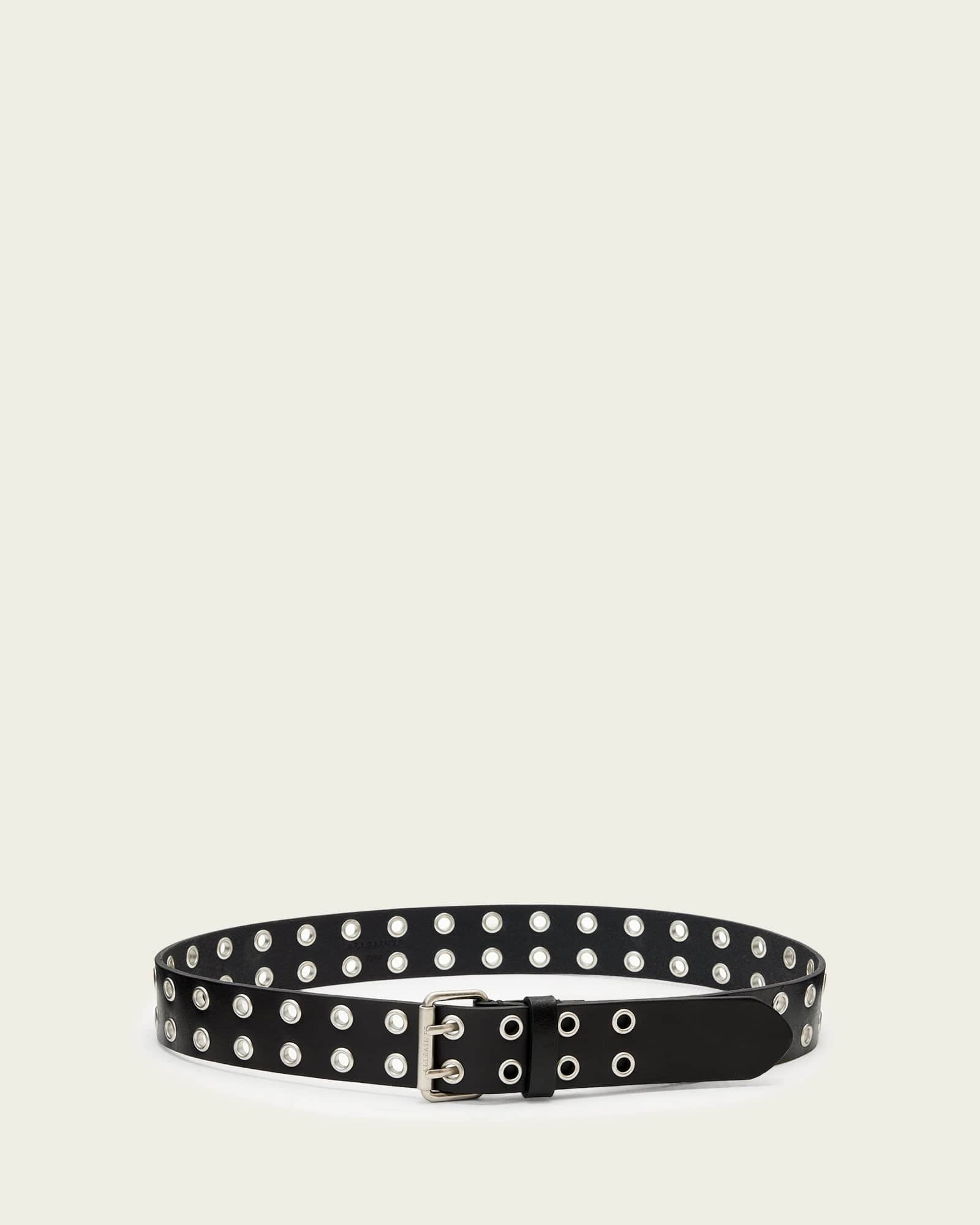 Allsaints Iryna Leather Double Belt In Multi