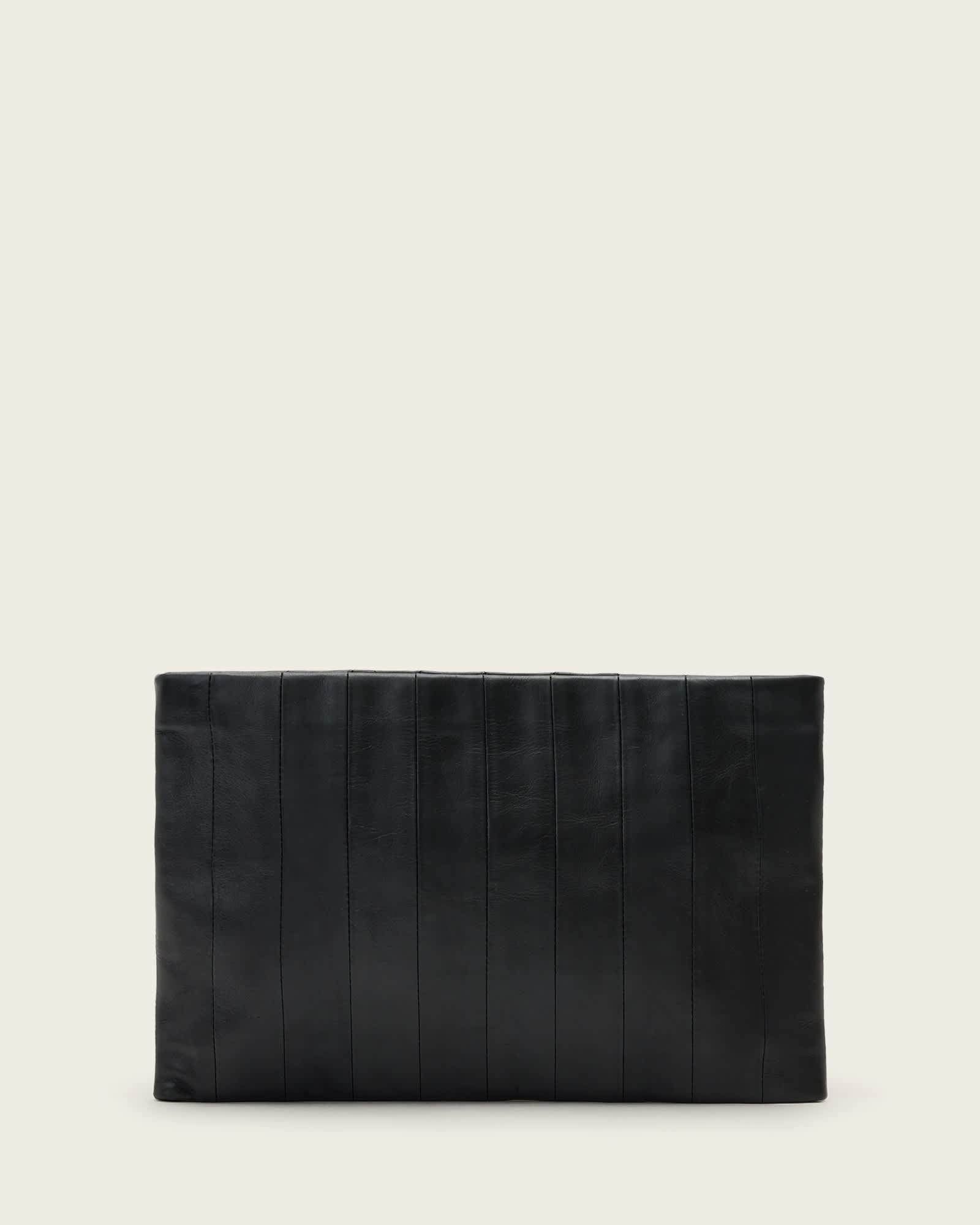 AllSaints Bettina Leather Clutch Bag,, Black