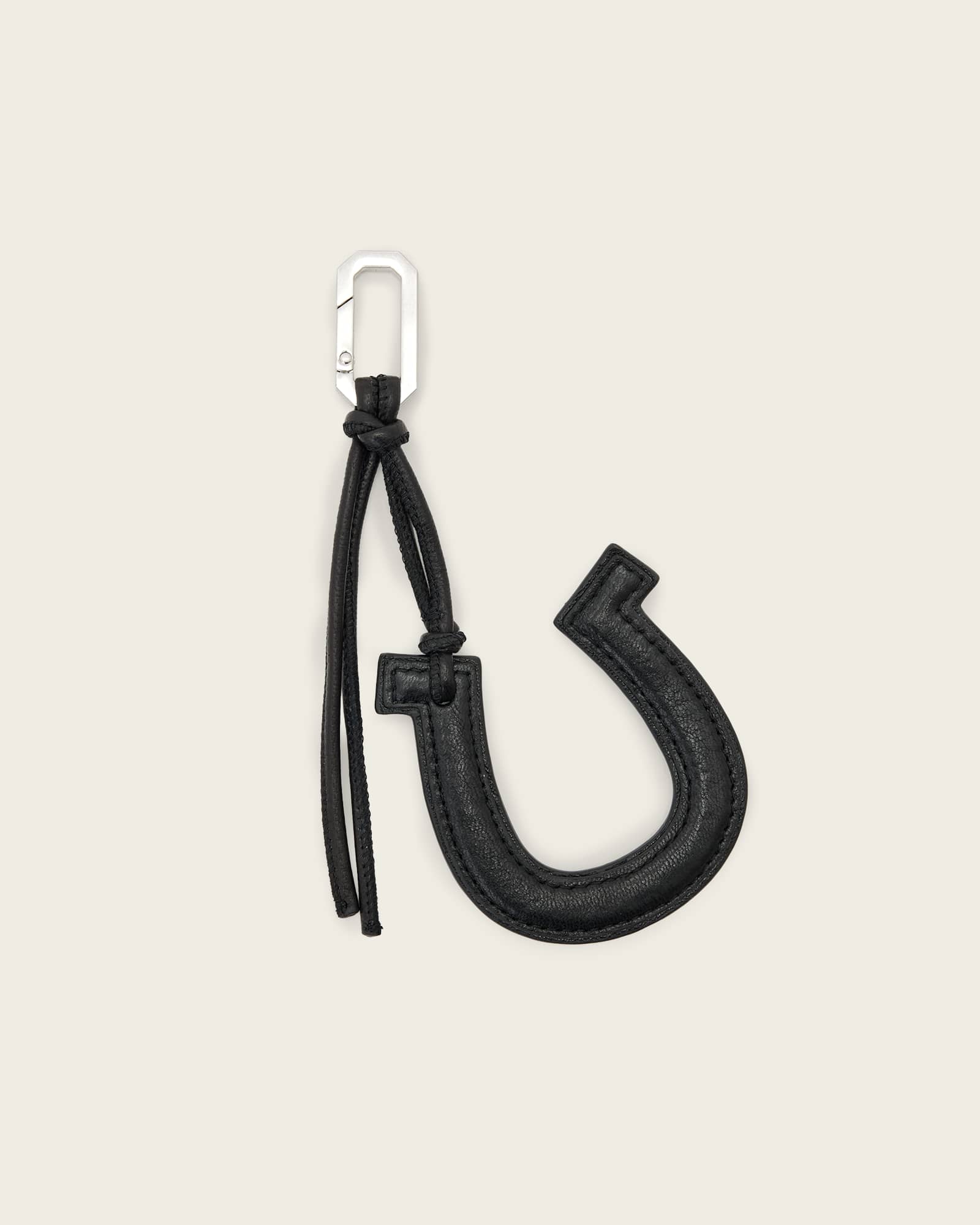 AllSaints Leather Horseshoe Leather Keyring