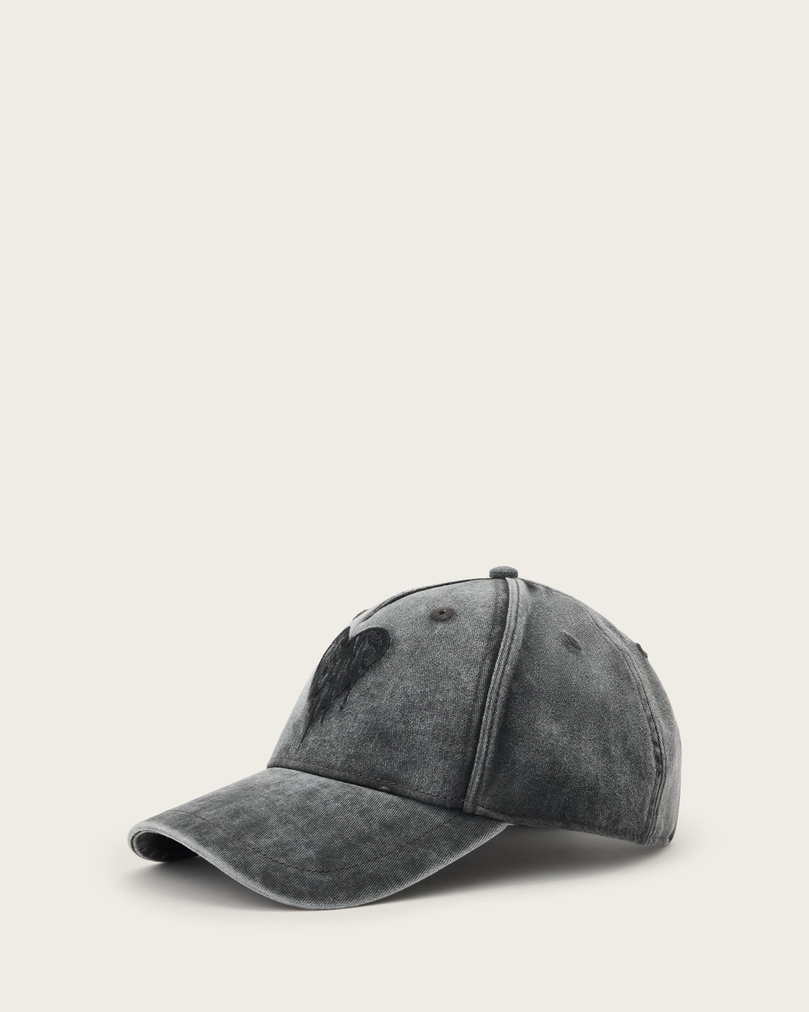 Allsaints Cotton Trip Logo Baseball Cap In Gray