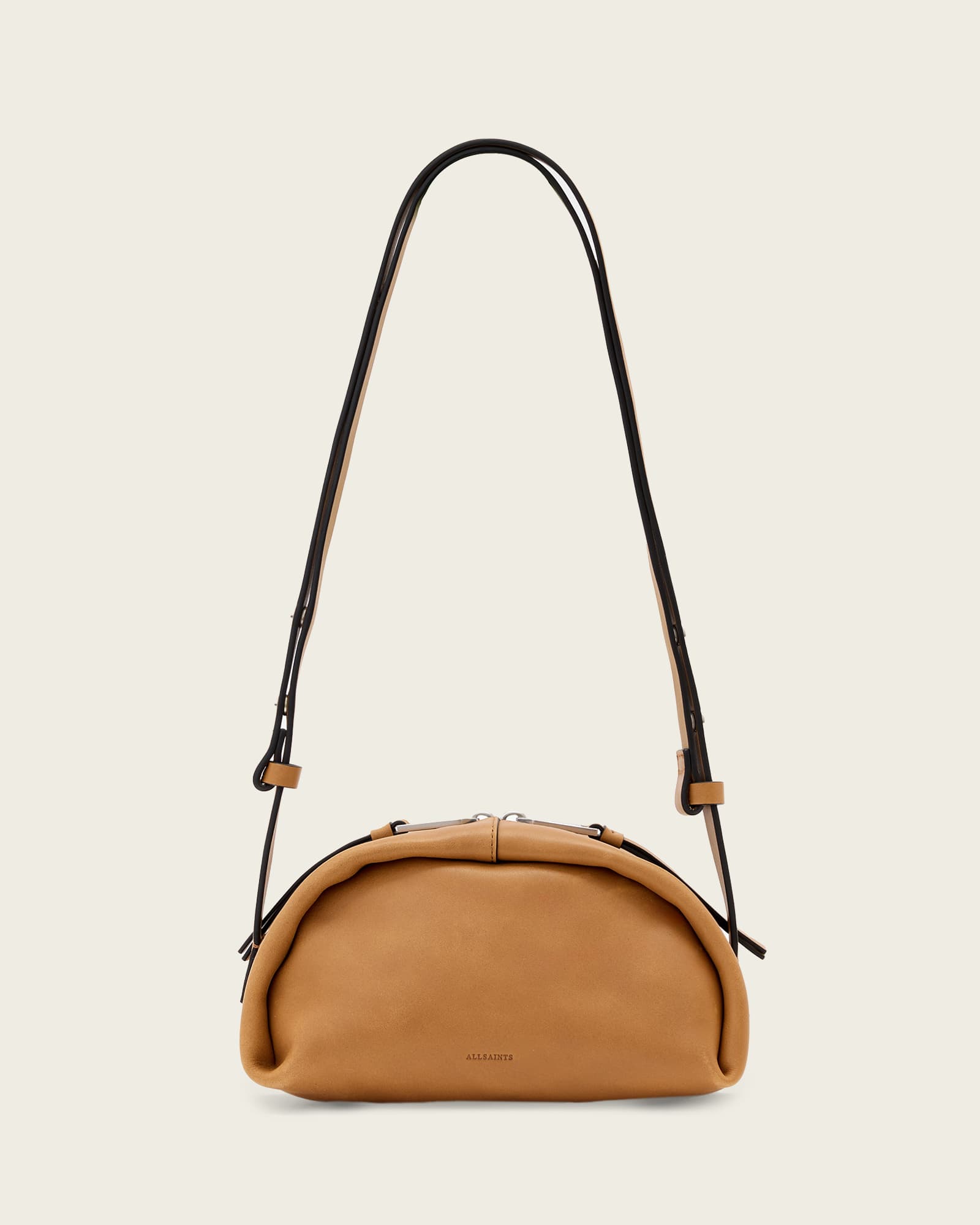 AllSaints Leather Rosalie Arc Leather Crossbody Bag, Size: One Size
