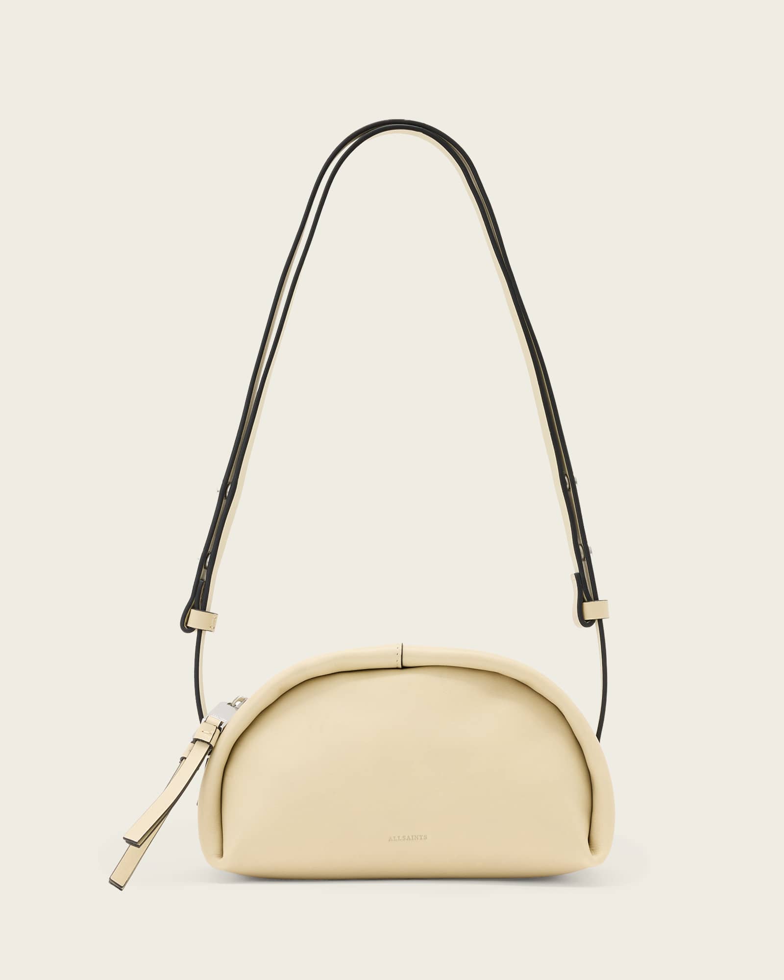 Allsaints Women's White Rosalie Arc Leather Crossbody Bag, One Size
