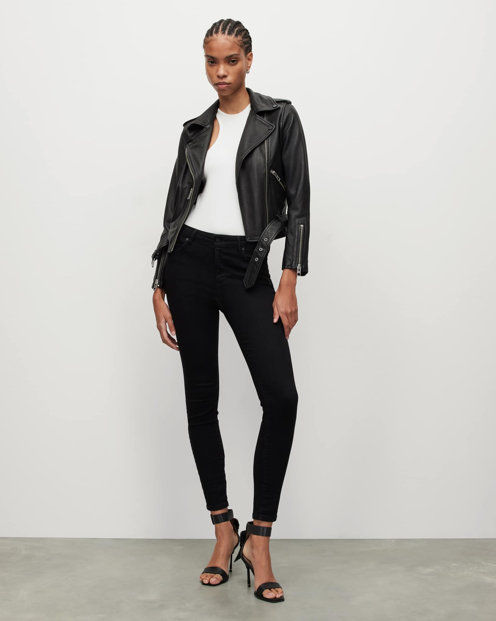 Allsaints Women's Miller Mid-Rise Size Me Skinny Jeans - Size  M