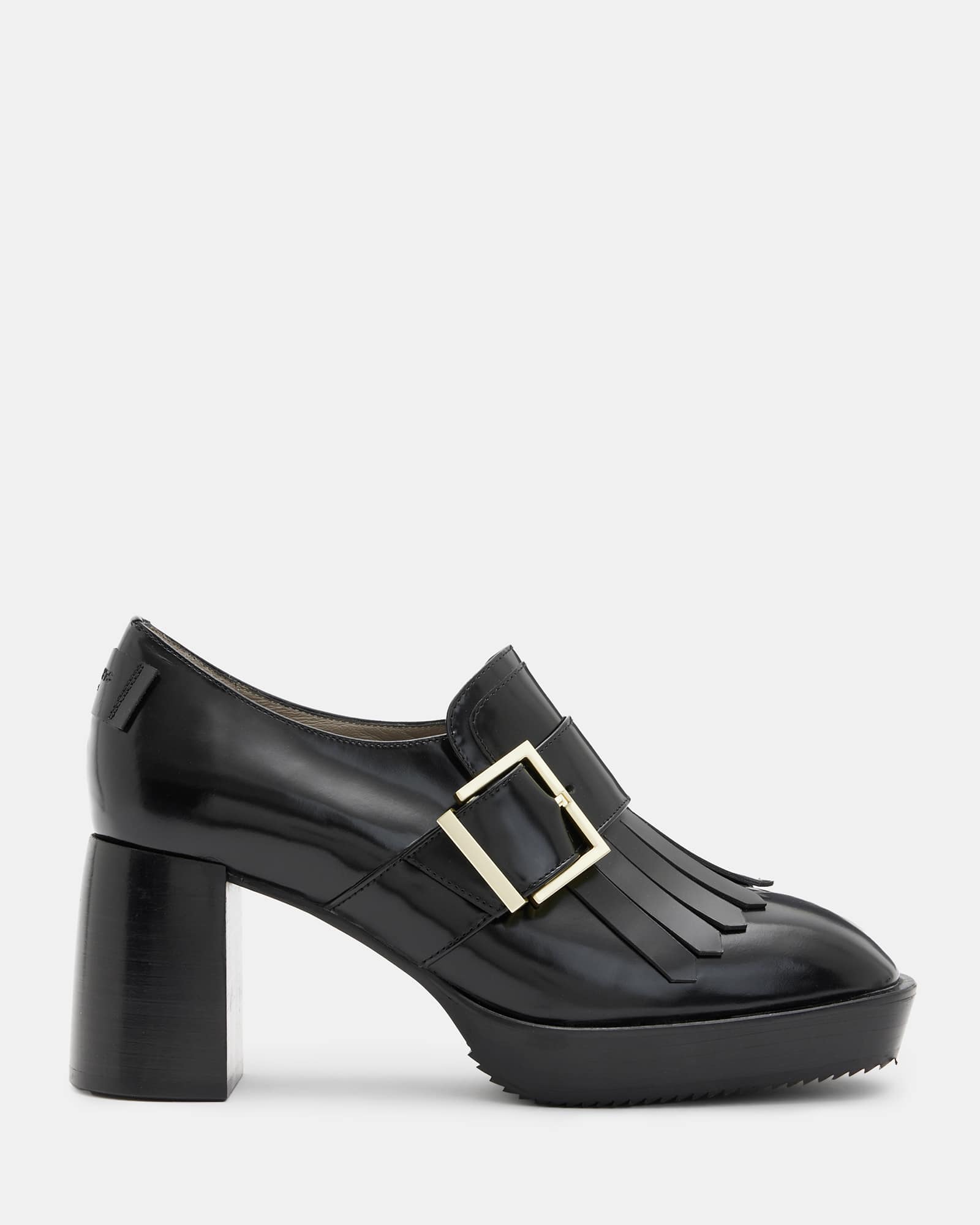 Allsaints Women's Zia Heeled Leather Loafers - Size  8