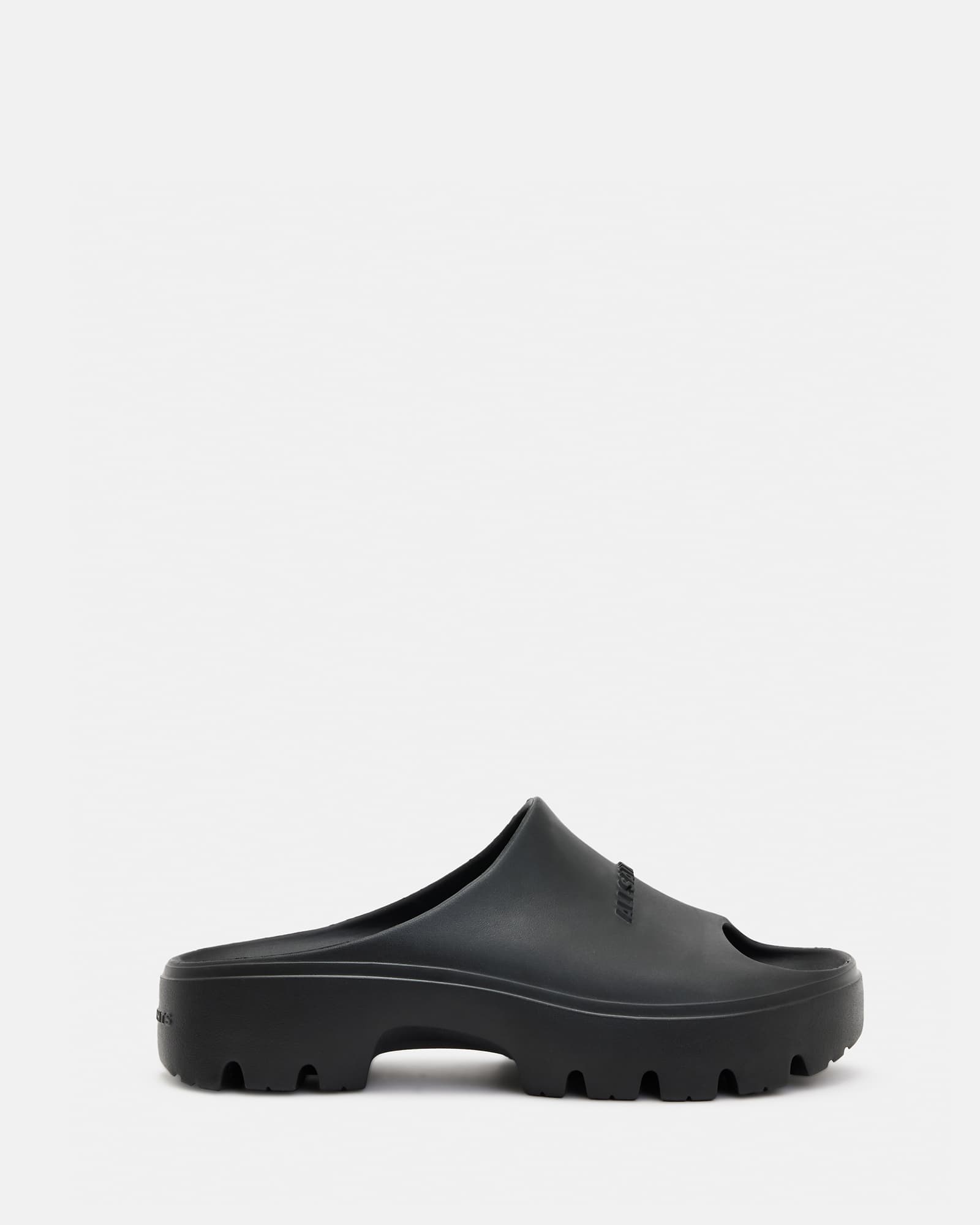 AllSaints Women's Eva Eclipse Flatform Logo Sliders