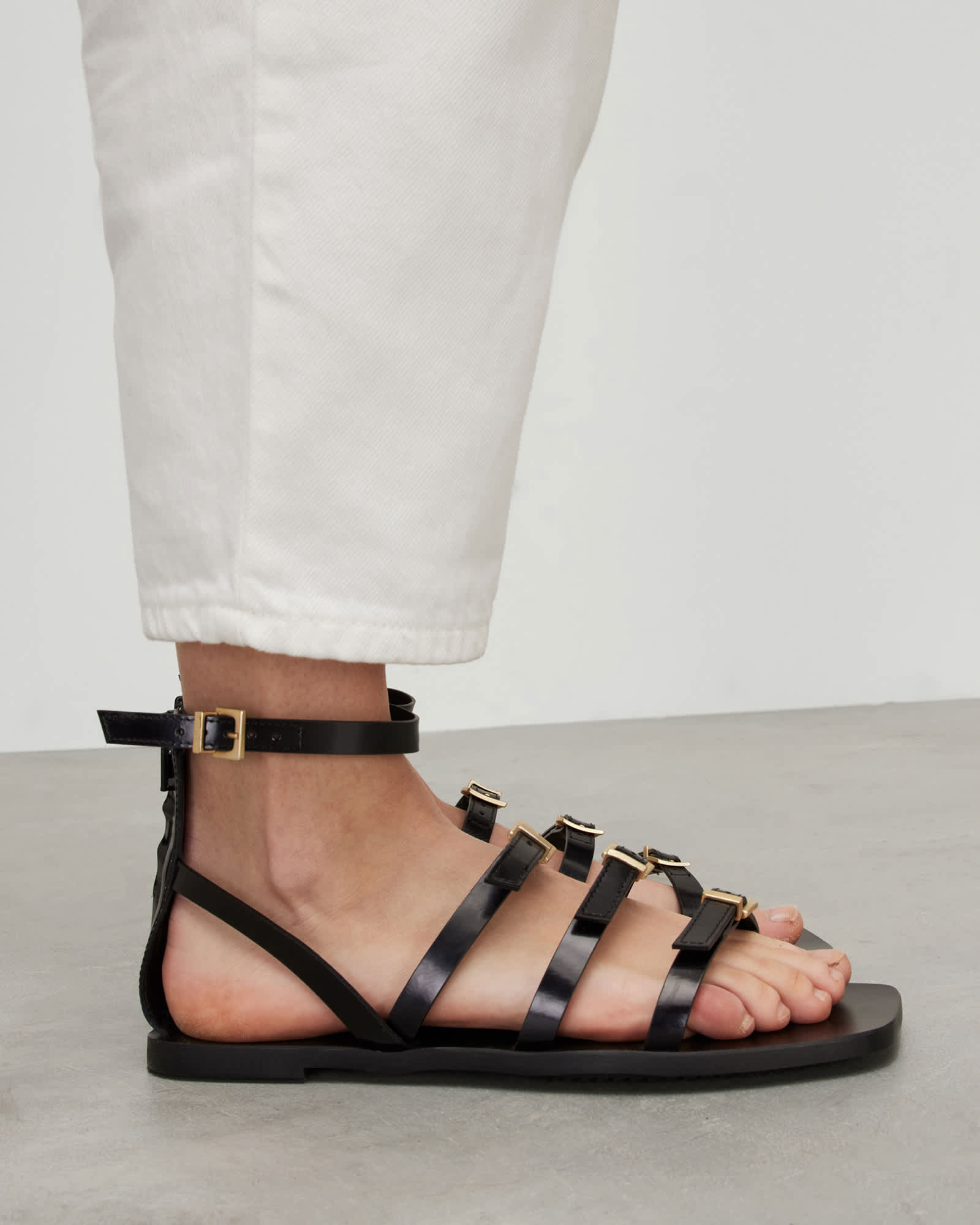 Allsaints Women's Lore Leather Gladiator Sandals - Size  8