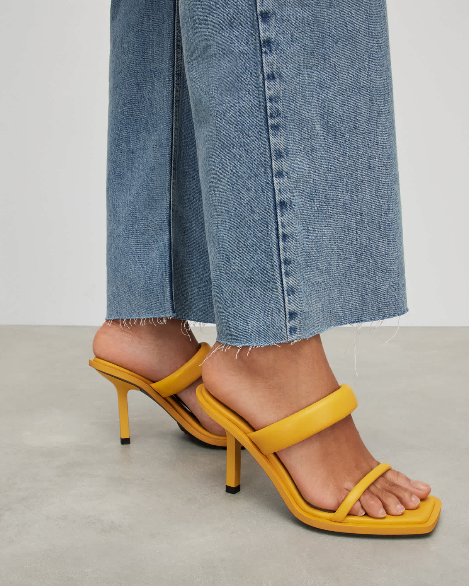 Allsaints Women's Light Ava Leather Heeled Sandals - Size  3