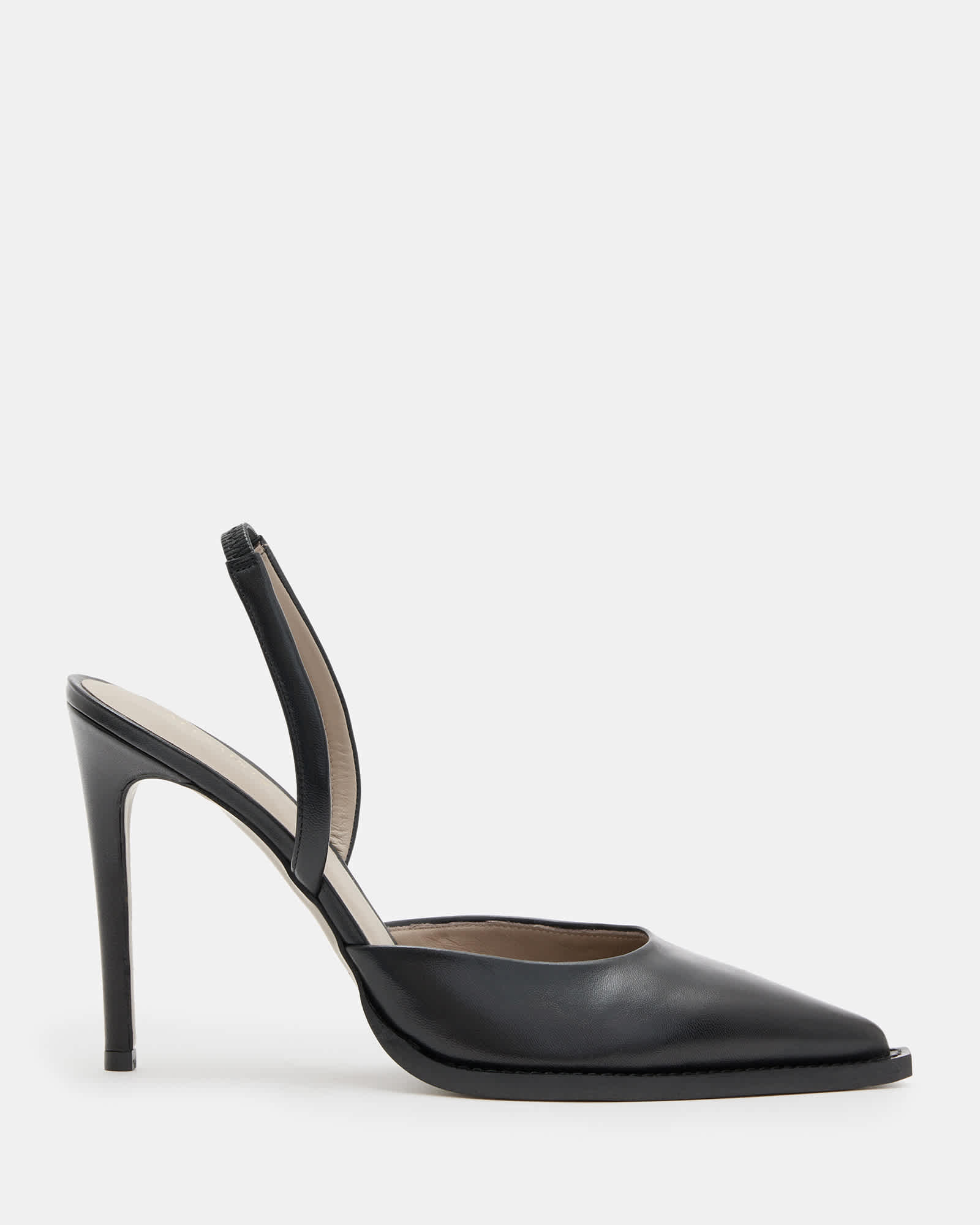 Allsaints Women's Lily Leather Slingback Heels - Size  8