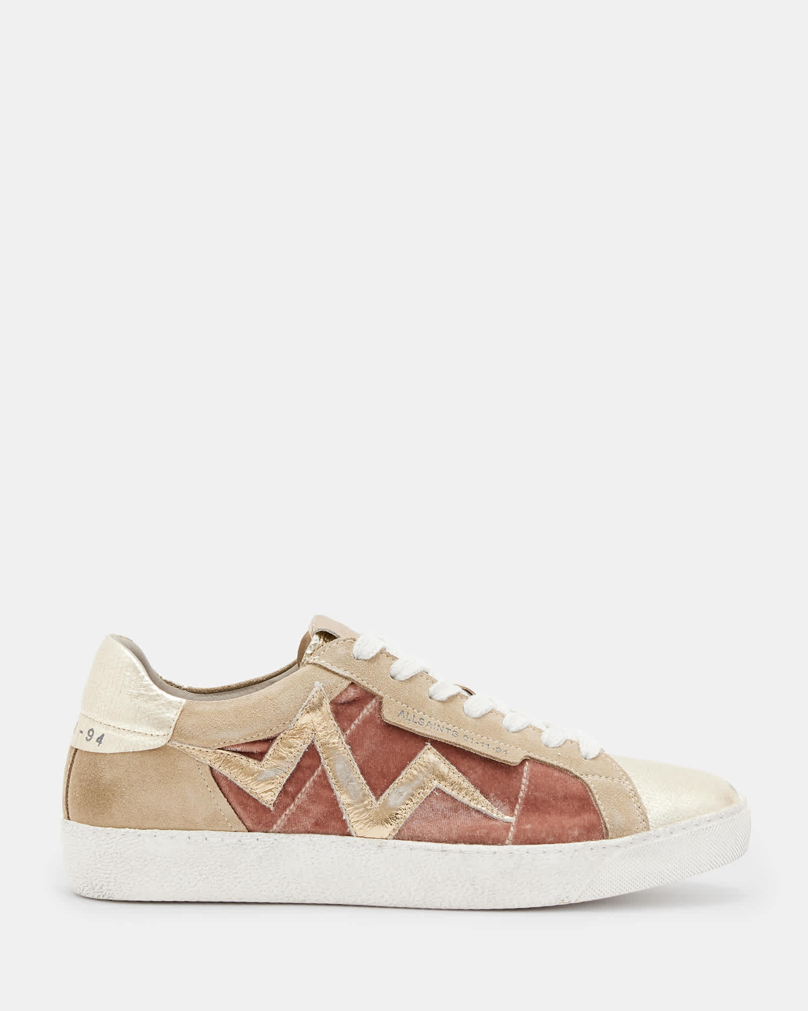 Allsaints Women's Sheer Bolt Leather Trainers - Size  3