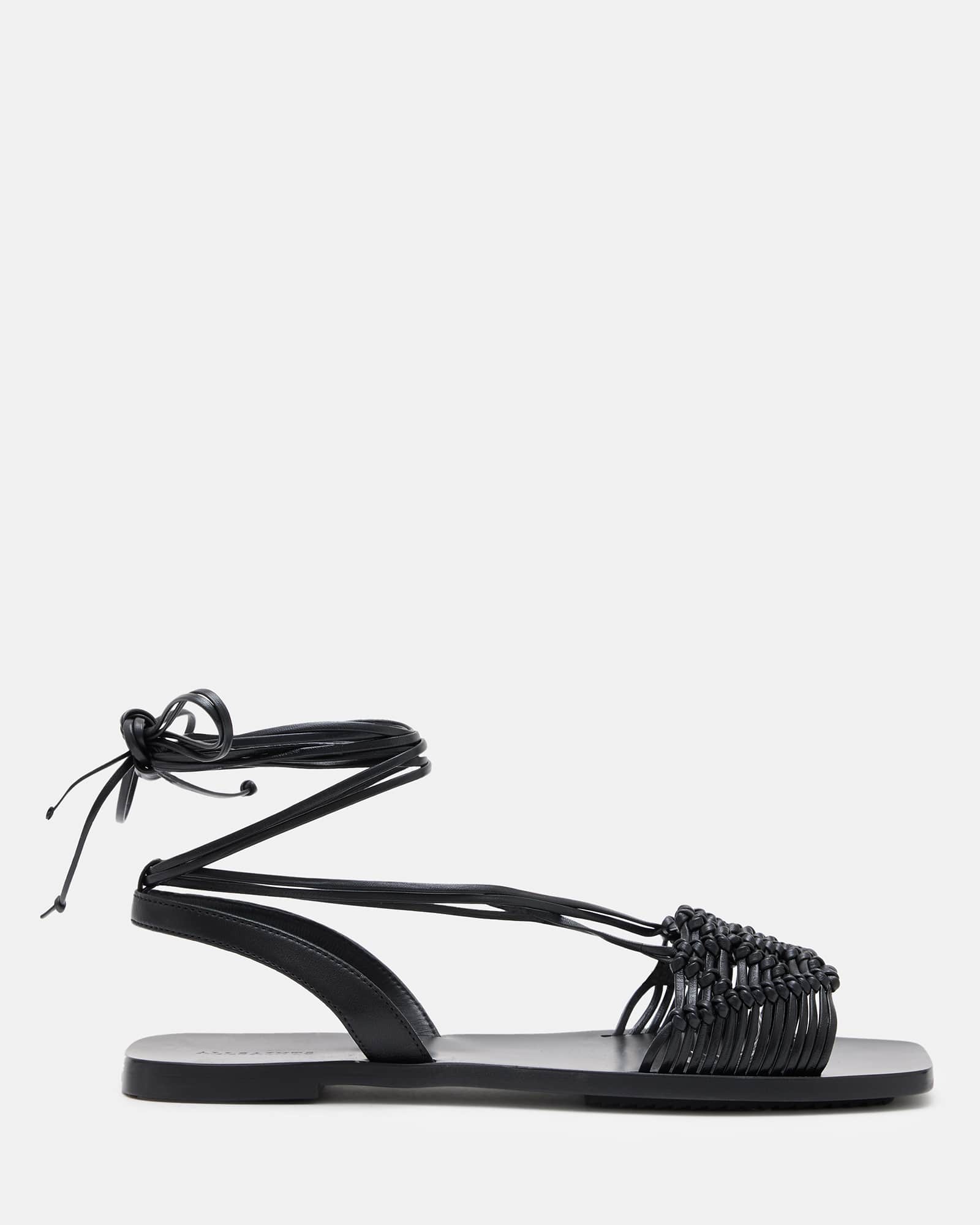 Allsaints Women's Donna Leather Rope Strappy Sandals - Size  4