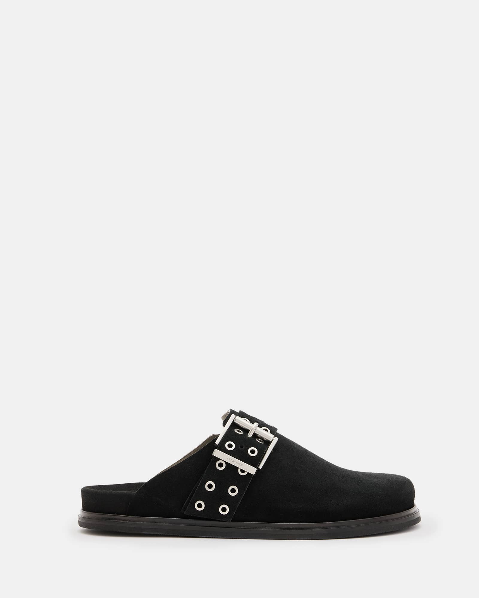 Allsaints Women's Grain Juno Leather Eyelet Mule Shoe - Size  4